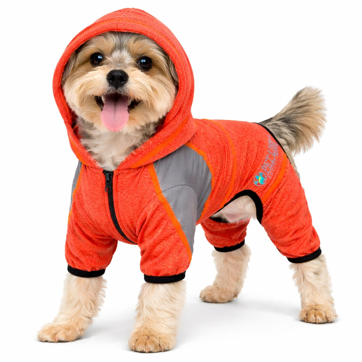 Pet Life Active Fur-Breeze Medium-weight 4-Way-Stretch Full Body Hooded Dog Yoga sweater | HT Animal Supply