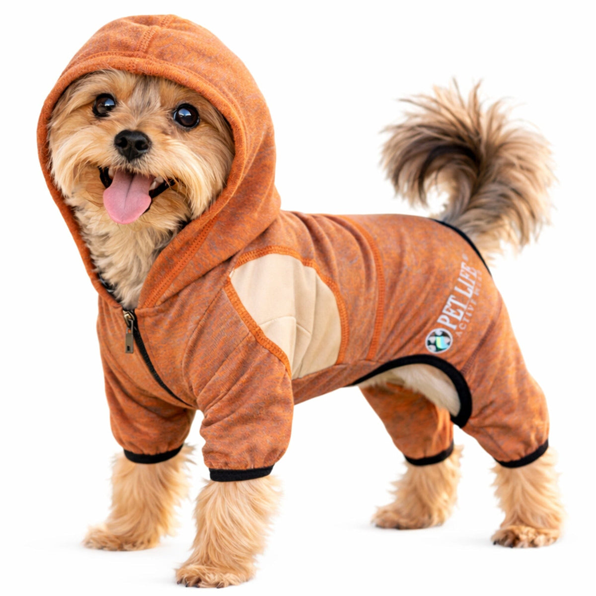 Pet Life Active Fur-Breeze Medium-weight 4-Way-Stretch Full Body Hooded Dog Yoga sweater | HT Animal Supply
