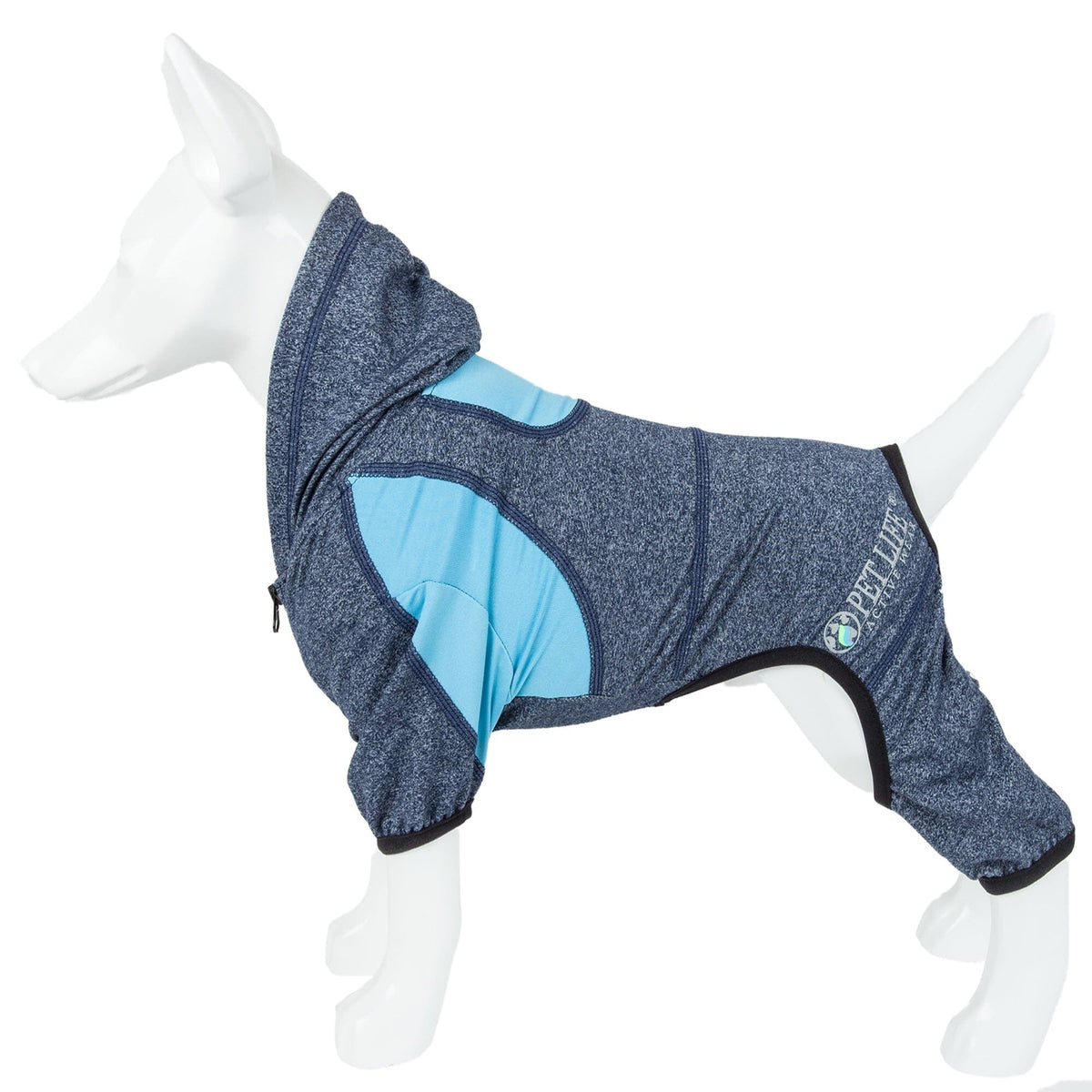 Pet Life Active Fur-Breeze Medium-weight 4-Way-Stretch Full Body Hooded Dog Yoga sweater | HT Animal Supply