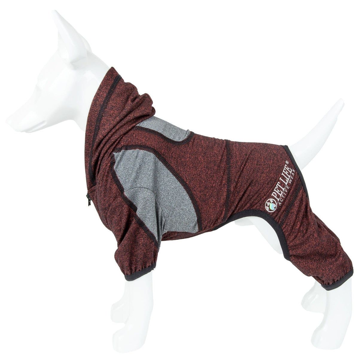 Pet Life Active Fur-Breeze Medium-weight 4-Way-Stretch Full Body Hooded Dog Yoga sweater | HT Animal Supply
