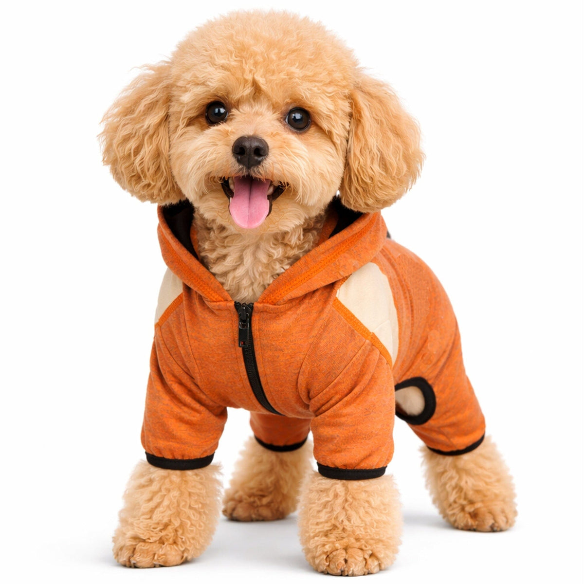 Pet Life Active Fur-Breeze Medium-weight 4-Way-Stretch Full Body Hooded Dog Yoga sweater | HT Animal Supply
