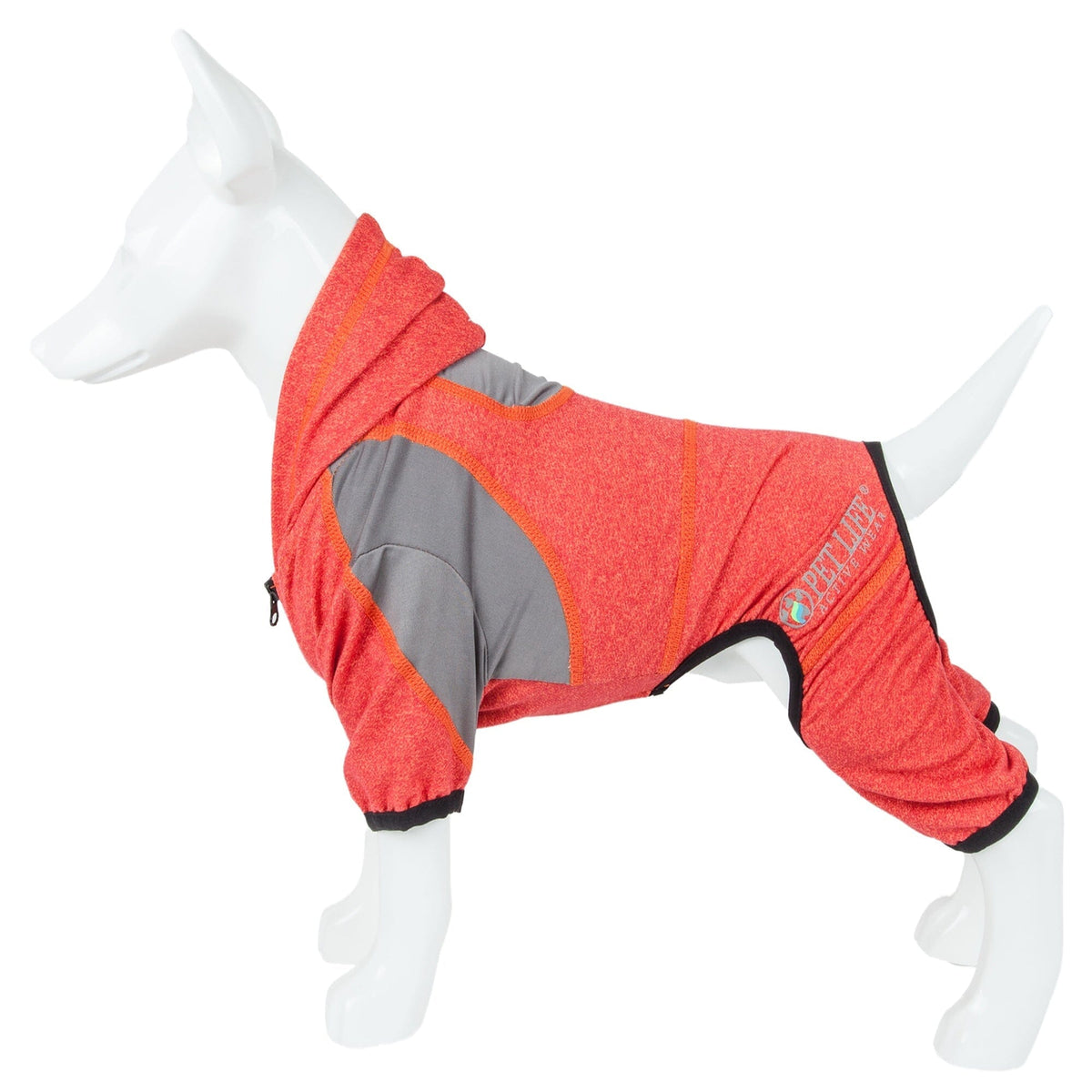 Pet Life Active Fur-Breeze Medium-weight 4-Way-Stretch Full Body Hooded Dog Yoga sweater | HT Animal Supply
