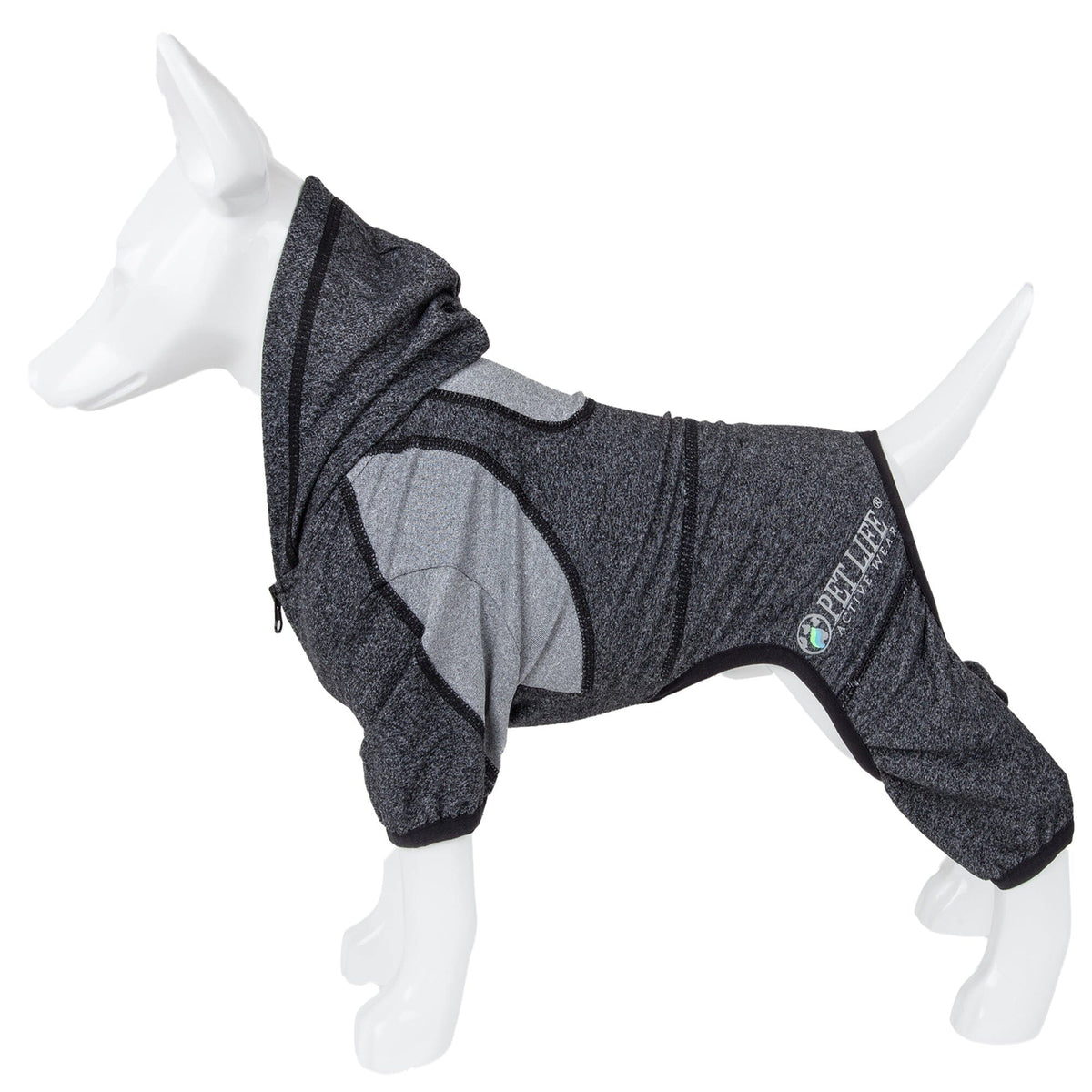 Pet Life Active Fur-Breeze Medium-weight 4-Way-Stretch Full Body Hooded Dog Yoga sweater | HT Animal Supply