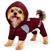 Pet Life Active Fur-Breeze Medium-weight 4-Way-Stretch Full Body Hooded Dog Yoga sweater