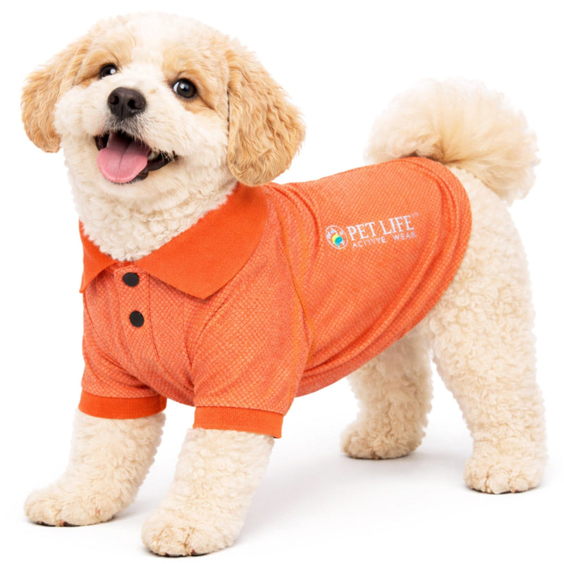 Pet Life Active Fur-Flex Stretch and Quick-Dry Anti-Odor Fitness Yoga Dog Polo T-Shirt | HT Animal Supply