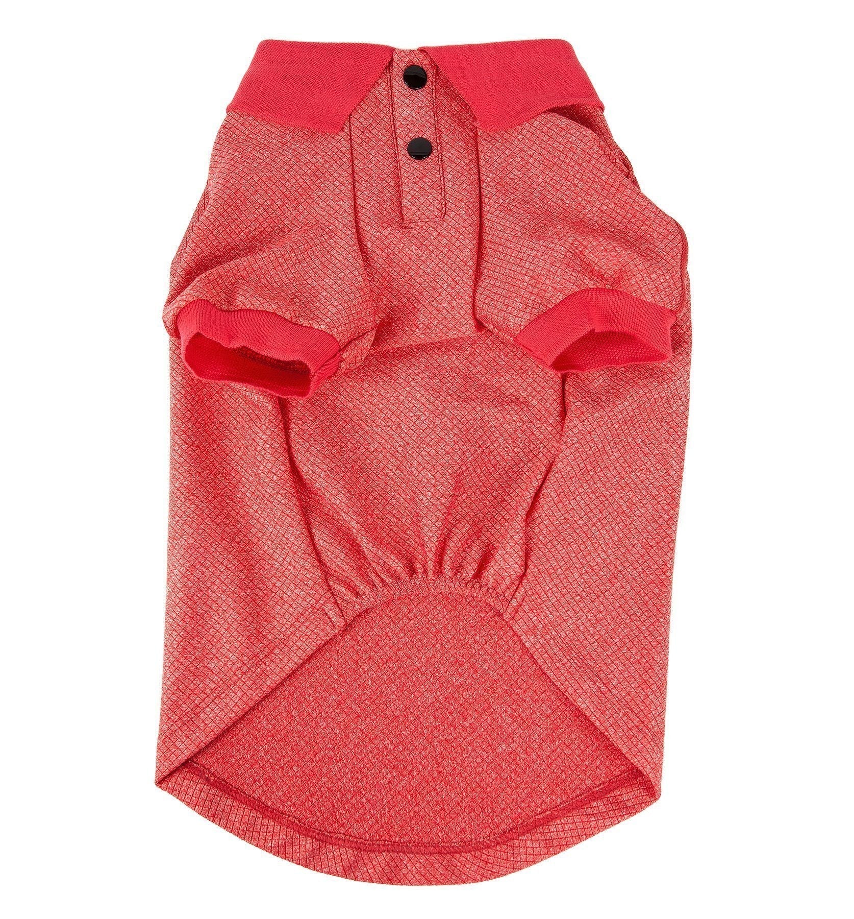 Pet Life ® Active Fur-Flex Stretch and Quick-Dry Anti-Odor Fitness Yoga Dog Polo T-Shirt