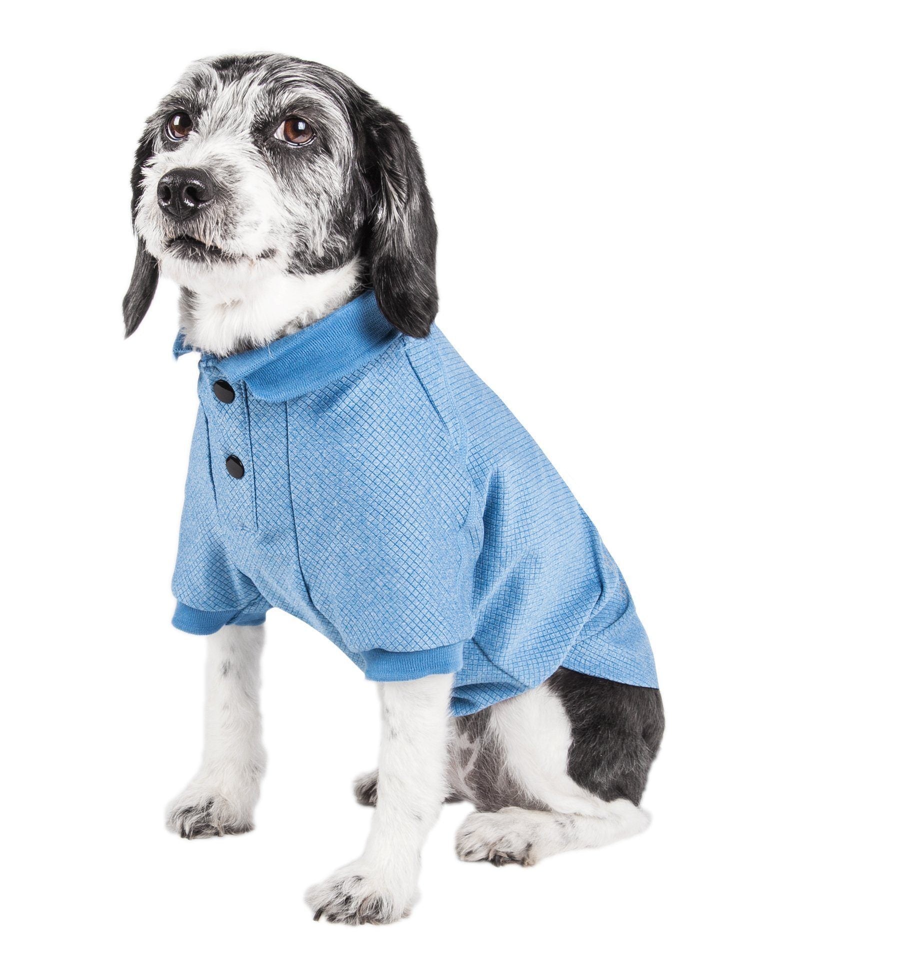 Pet Life Active Fur-Flex Stretch and Quick-Dry Anti-Odor Fitness Yoga Dog Polo T-Shirt