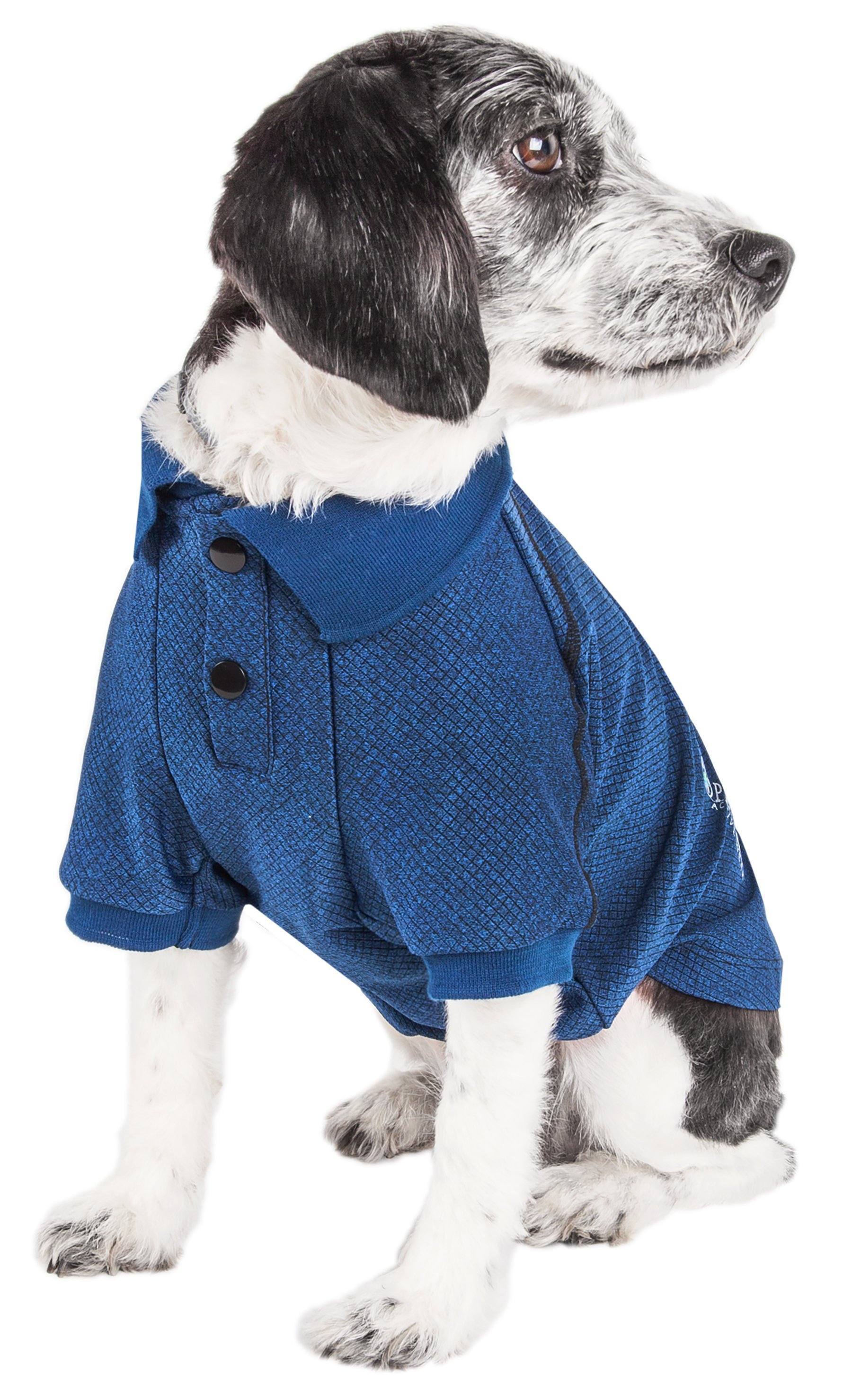Pet Life Active Fur-Flex Stretch and Quick-Dry Anti-Odor Fitness Yoga Dog Polo T-Shirt