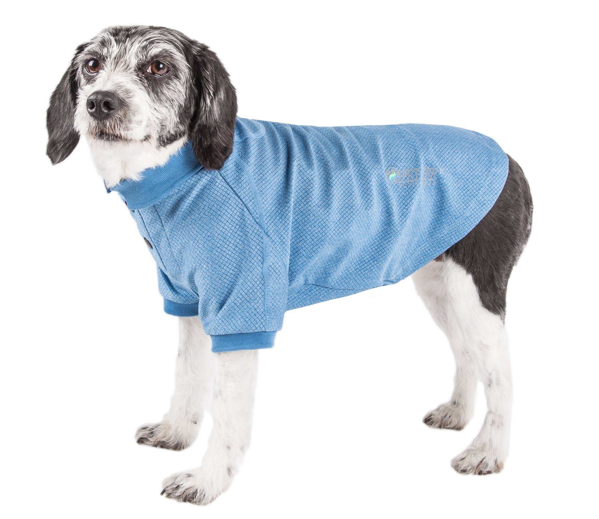 Pet Life Active Fur-Flex Stretch and Quick-Dry Anti-Odor Fitness Yoga Dog Polo T-Shirt