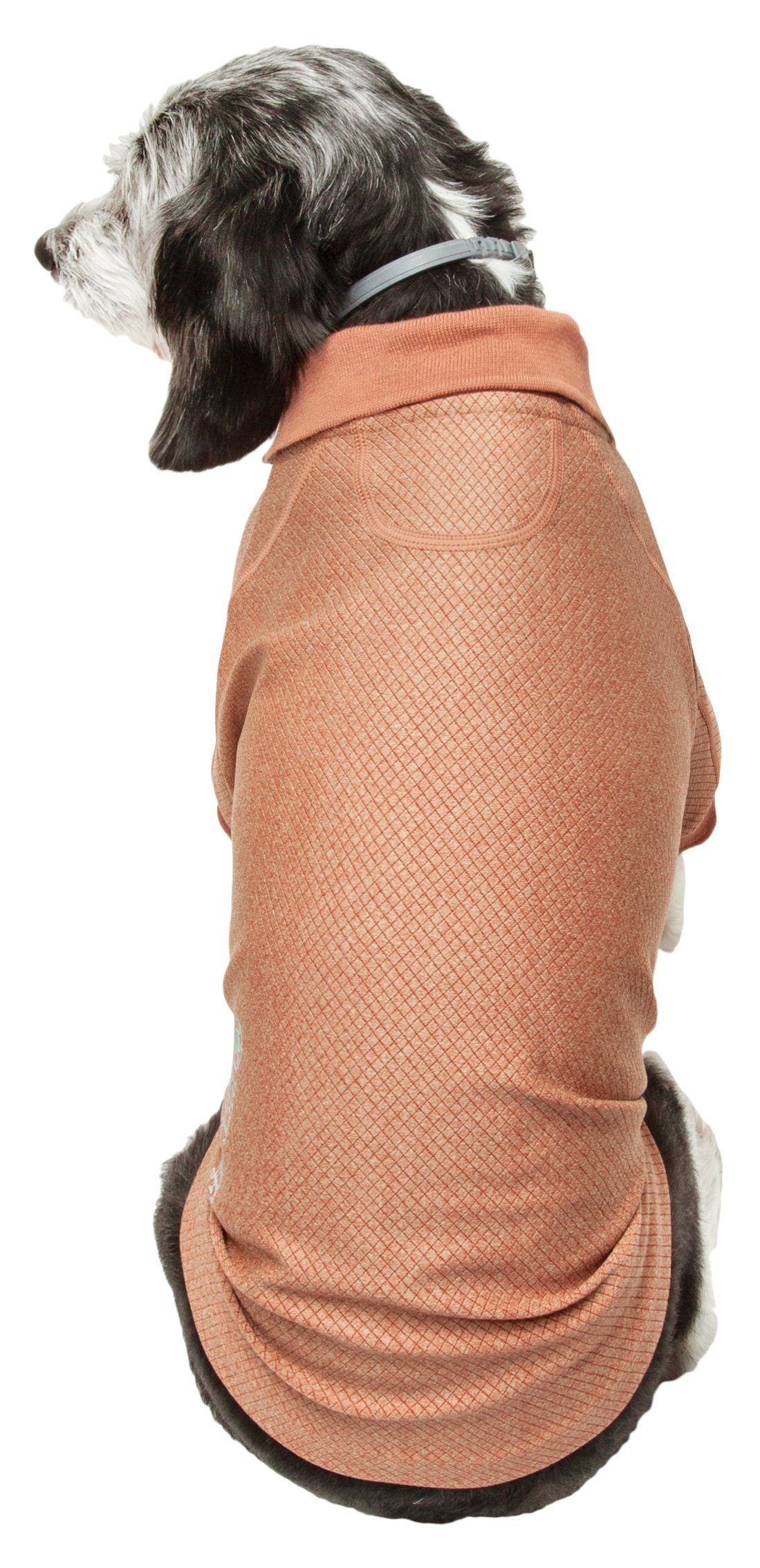 Pet Life Active Fur-Flex Stretch and Quick-Dry Anti-Odor Fitness Yoga Dog Polo T-Shirt