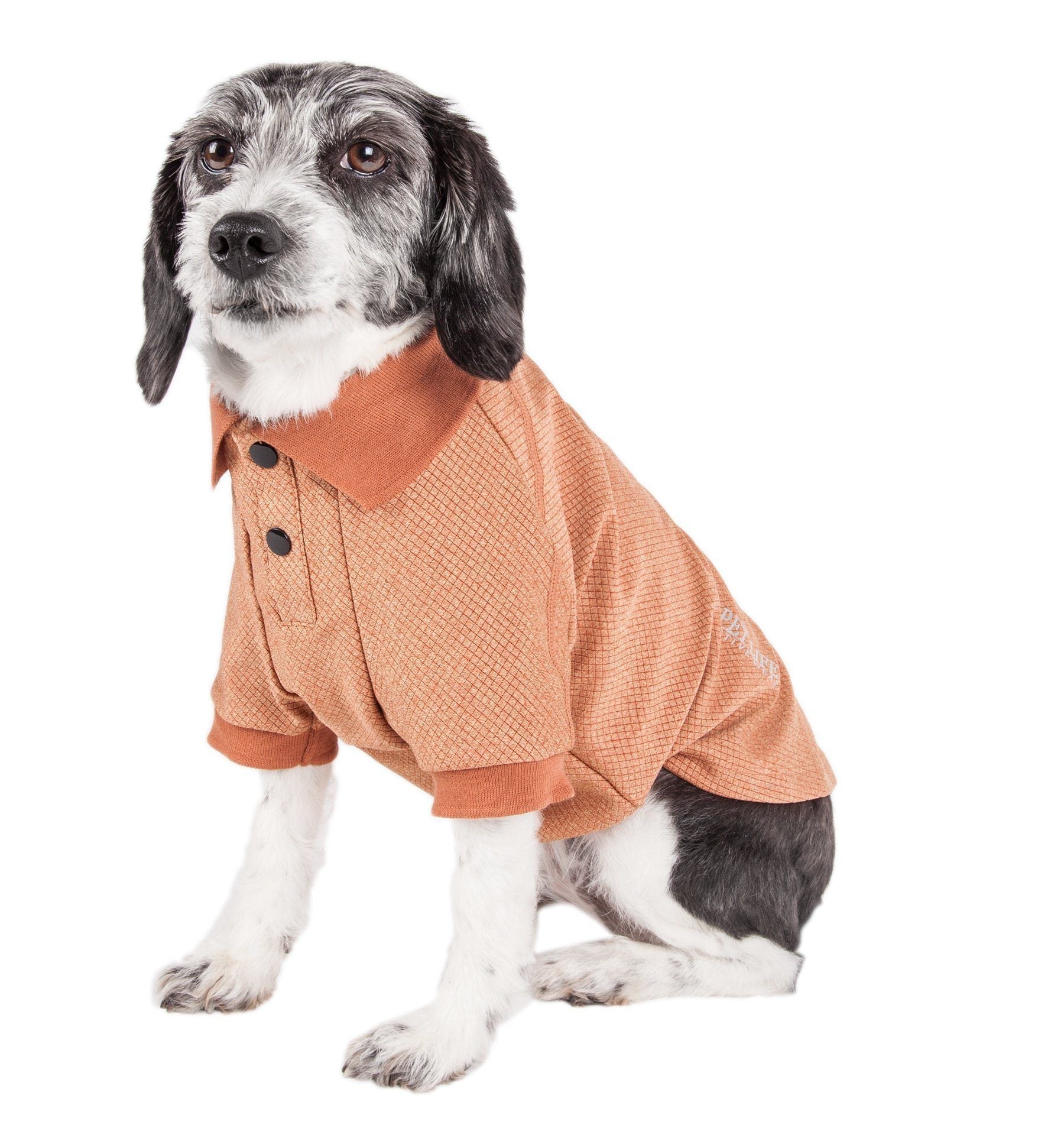 Pet Life Active Fur-Flex Stretch and Quick-Dry Anti-Odor Fitness Yoga Dog Polo T-Shirt