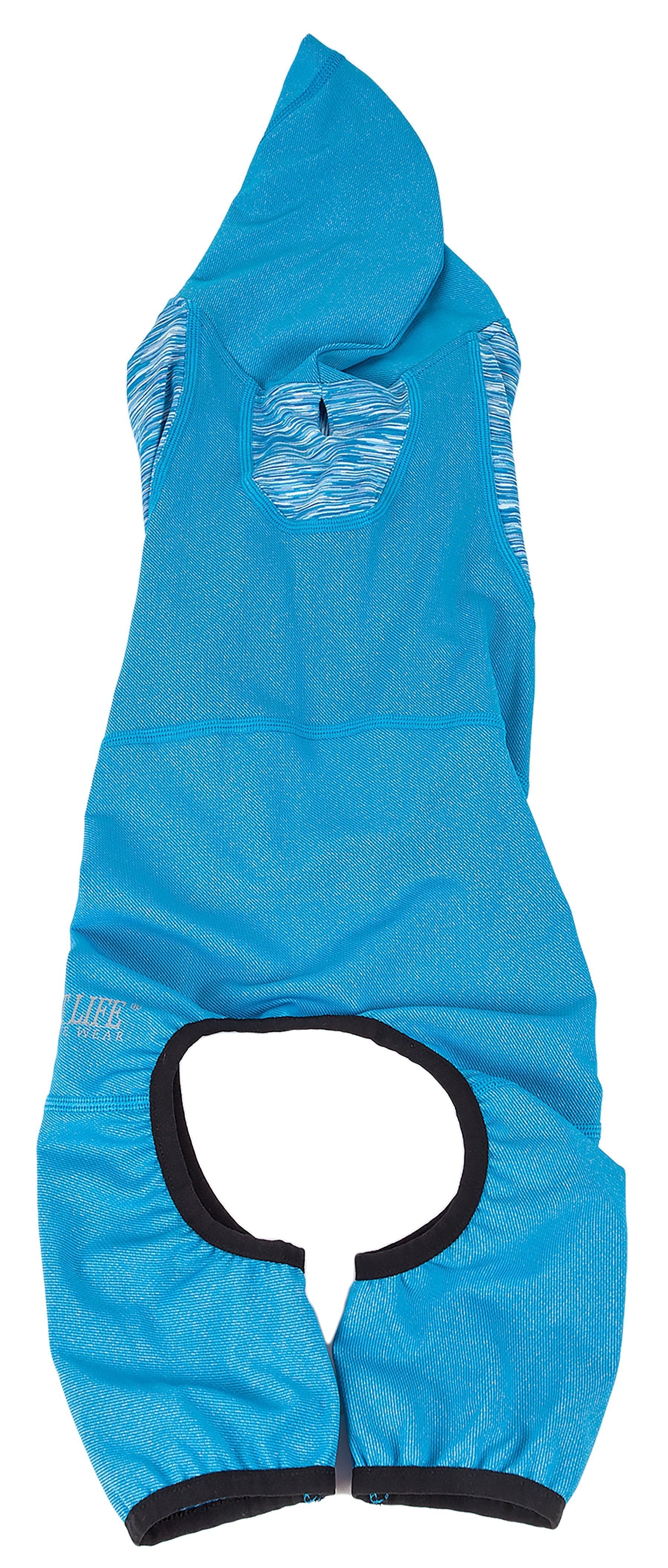 Pet Life Active Pawsterity Mediumweight 4-Way-Stretch Yoga Fitness Dog Tracksuit Hoodie