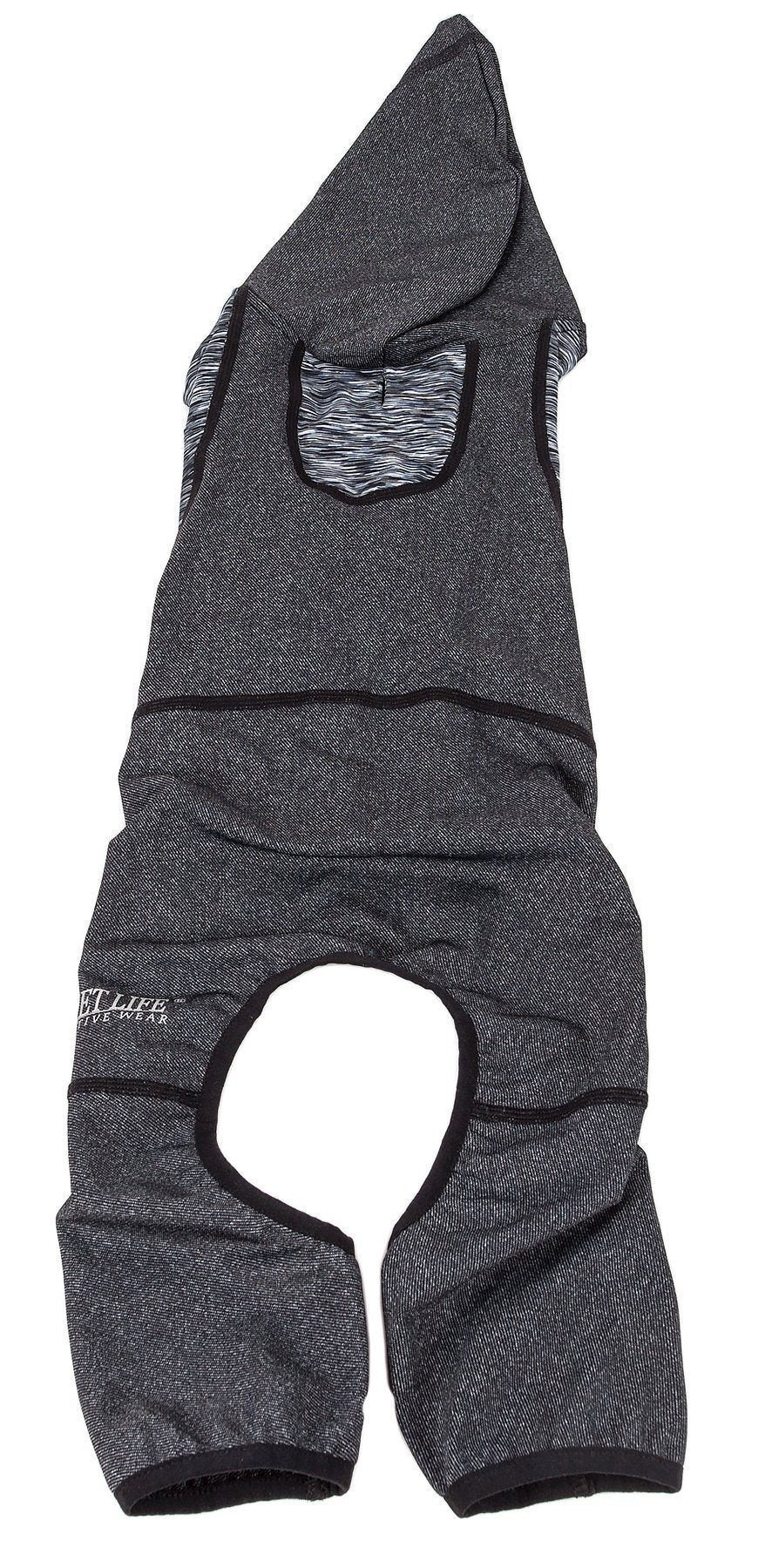 Pet Life ® Active Pawsterity Mediumweight 4-Way-Stretch Yoga Fitness Dog Tracksuit Hoodie