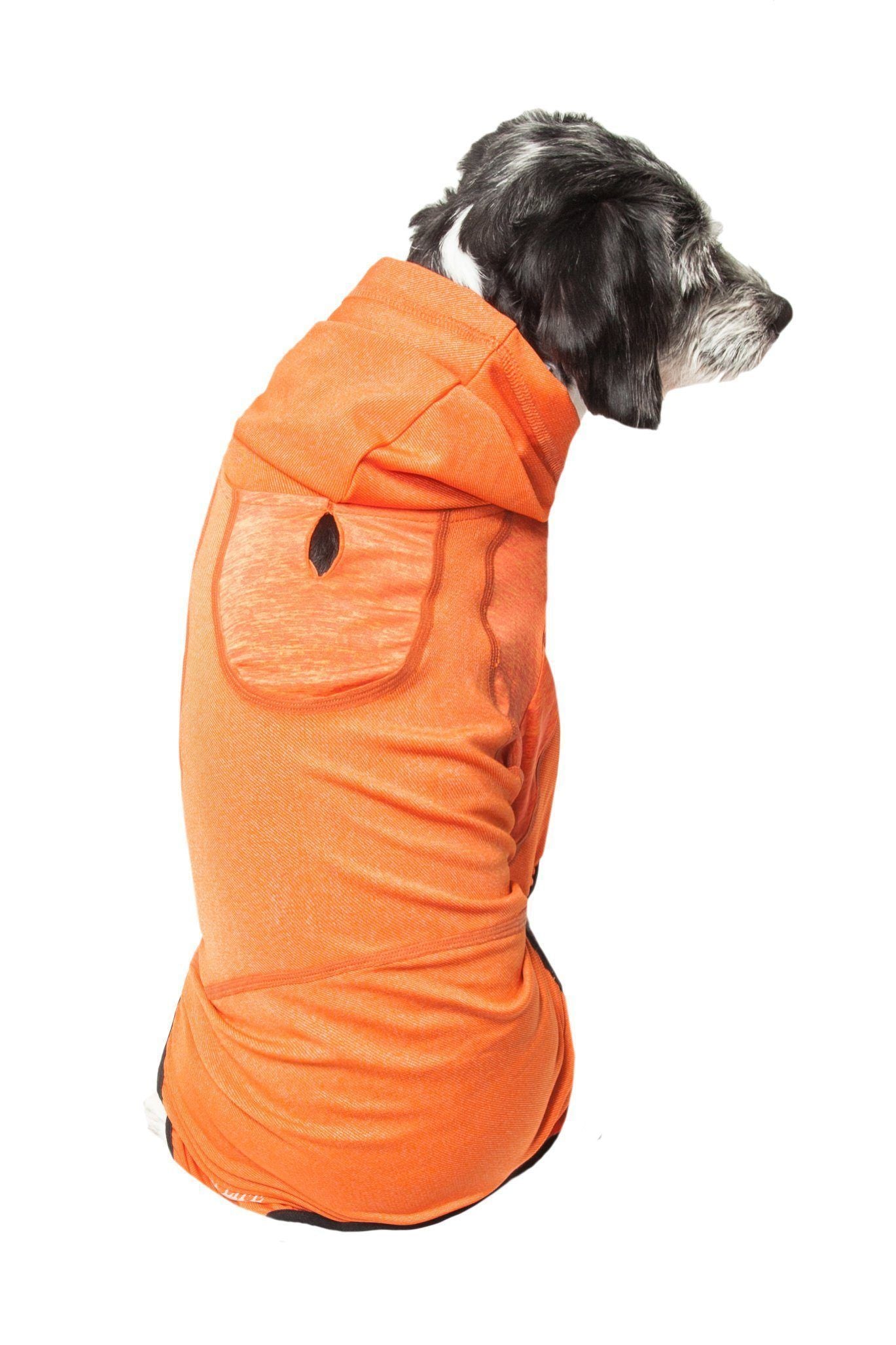 Pet Life ® Active Pawsterity Mediumweight 4-Way-Stretch Yoga Fitness Dog Tracksuit Hoodie