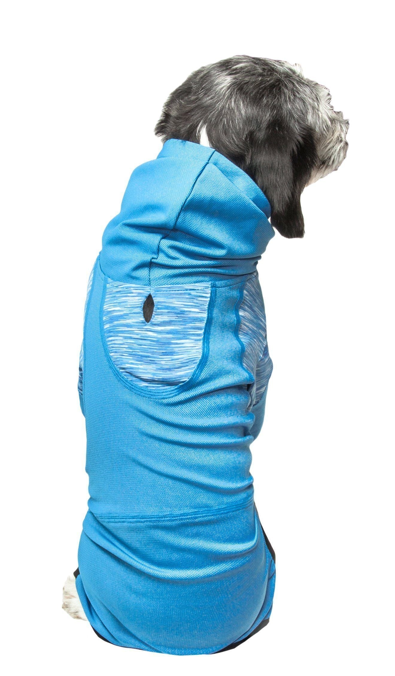 Pet Life ® Active Pawsterity Mediumweight 4-Way-Stretch Yoga Fitness Dog Tracksuit Hoodie
