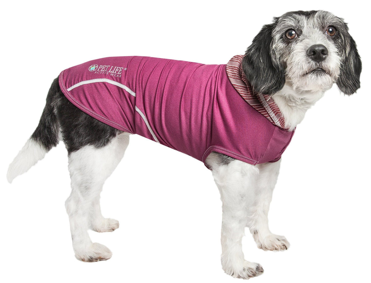 Pet Life Active Pull-Rover 4-Way Stretch Sleeveless Fitness Yoga Dog T-Shirt Hoodie