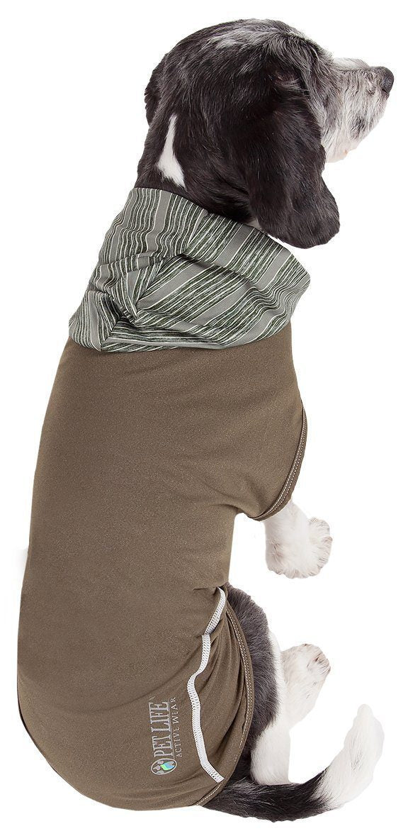 Pet Life Active Pull-Rover 4-Way Stretch Sleeveless Fitness Yoga Dog T-Shirt Hoodie