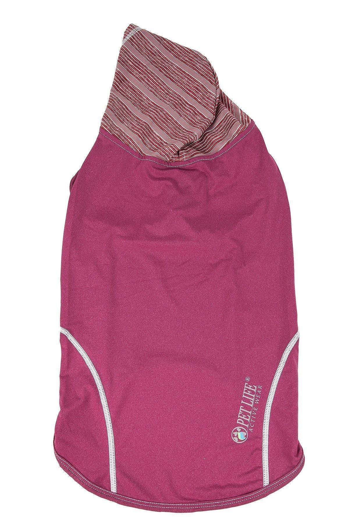 Pet Life Active Pull-Rover 4-Way Stretch Sleeveless Fitness Yoga Dog T-Shirt Hoodie