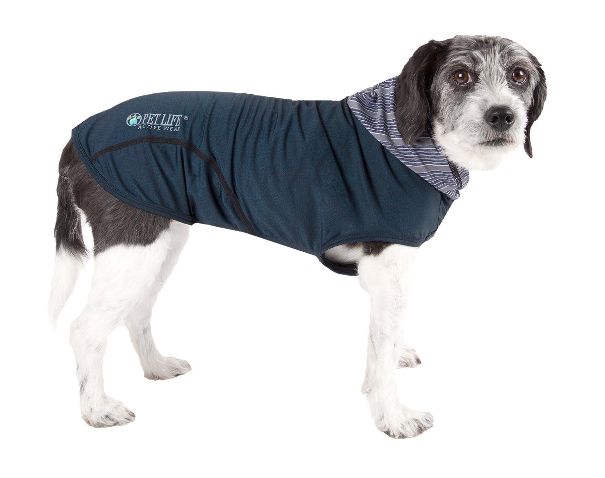 Pet Life Active Pull-Rover 4-Way Stretch Sleeveless Fitness Yoga Dog T-Shirt Hoodie
