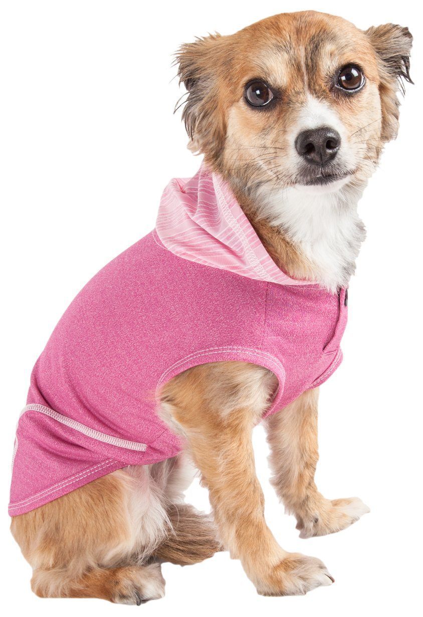 Pet Life ® Active Pull-Rover 4-Way Stretch Sleeveless Fitness Yoga Dog T-Shirt Hoodie