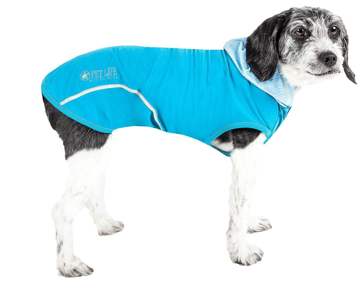 Pet Life Active Pull-Rover 4-Way Stretch Sleeveless Fitness Yoga Dog T-Shirt Hoodie