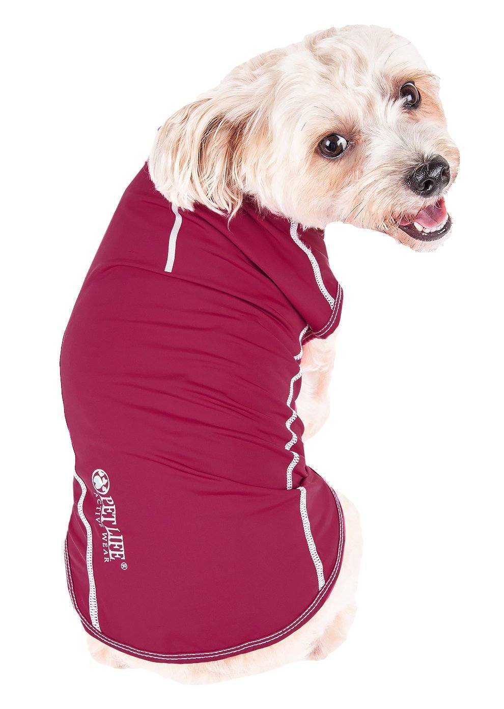 Pet Life ®  Active Racerbark 4-Way-Stretch Yoga Fitness Dog T-Shirt Tank Top