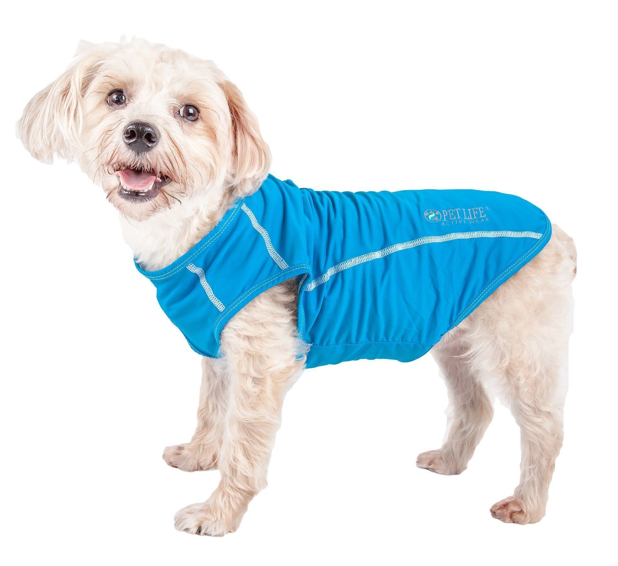 Pet Life Active Racerbark 4-Way-Stretch Yoga Fitness Dog T-Shirt Tank Top