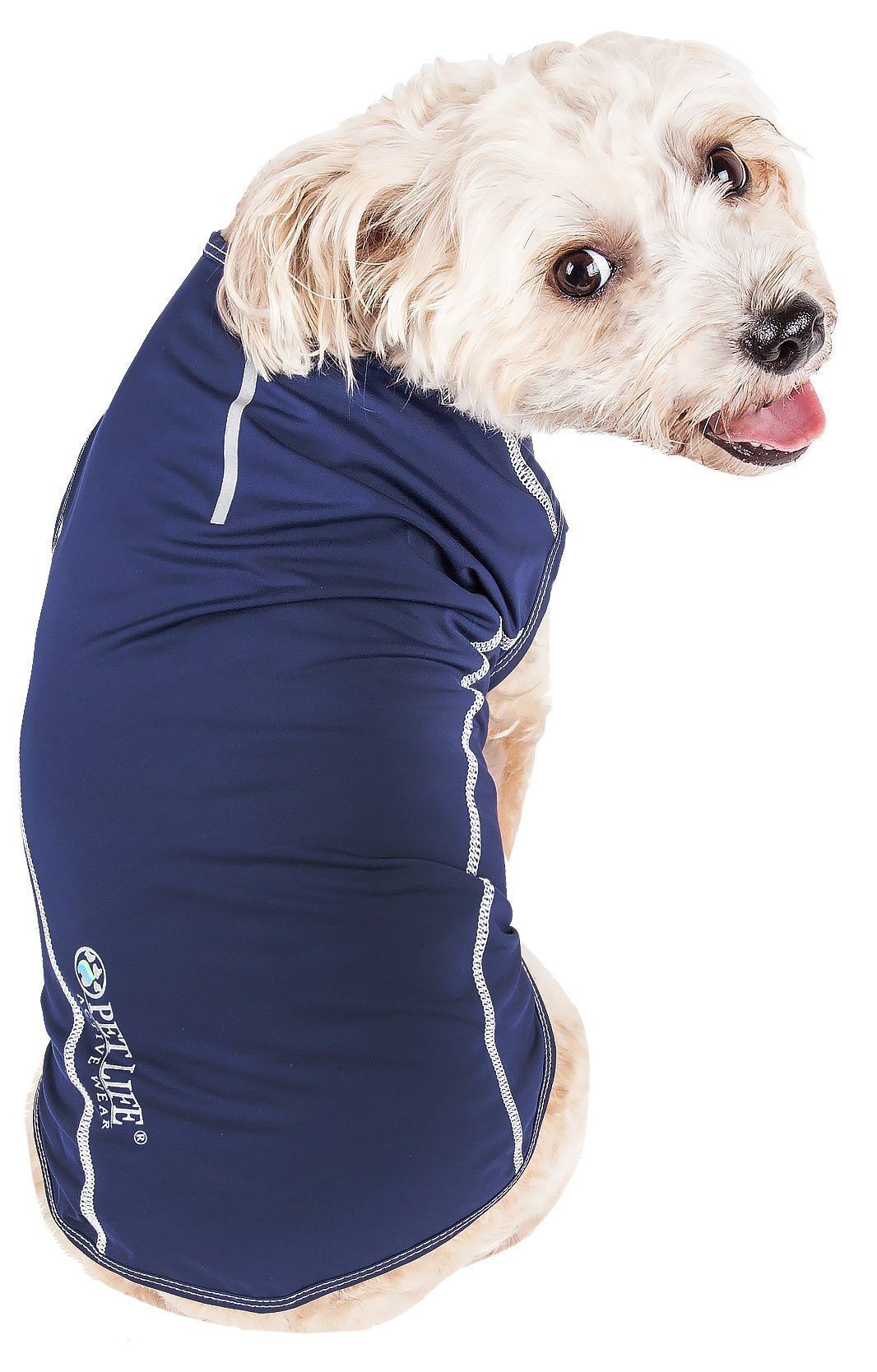 Pet Life ®  Active Racerbark 4-Way-Stretch Yoga Fitness Dog T-Shirt Tank Top