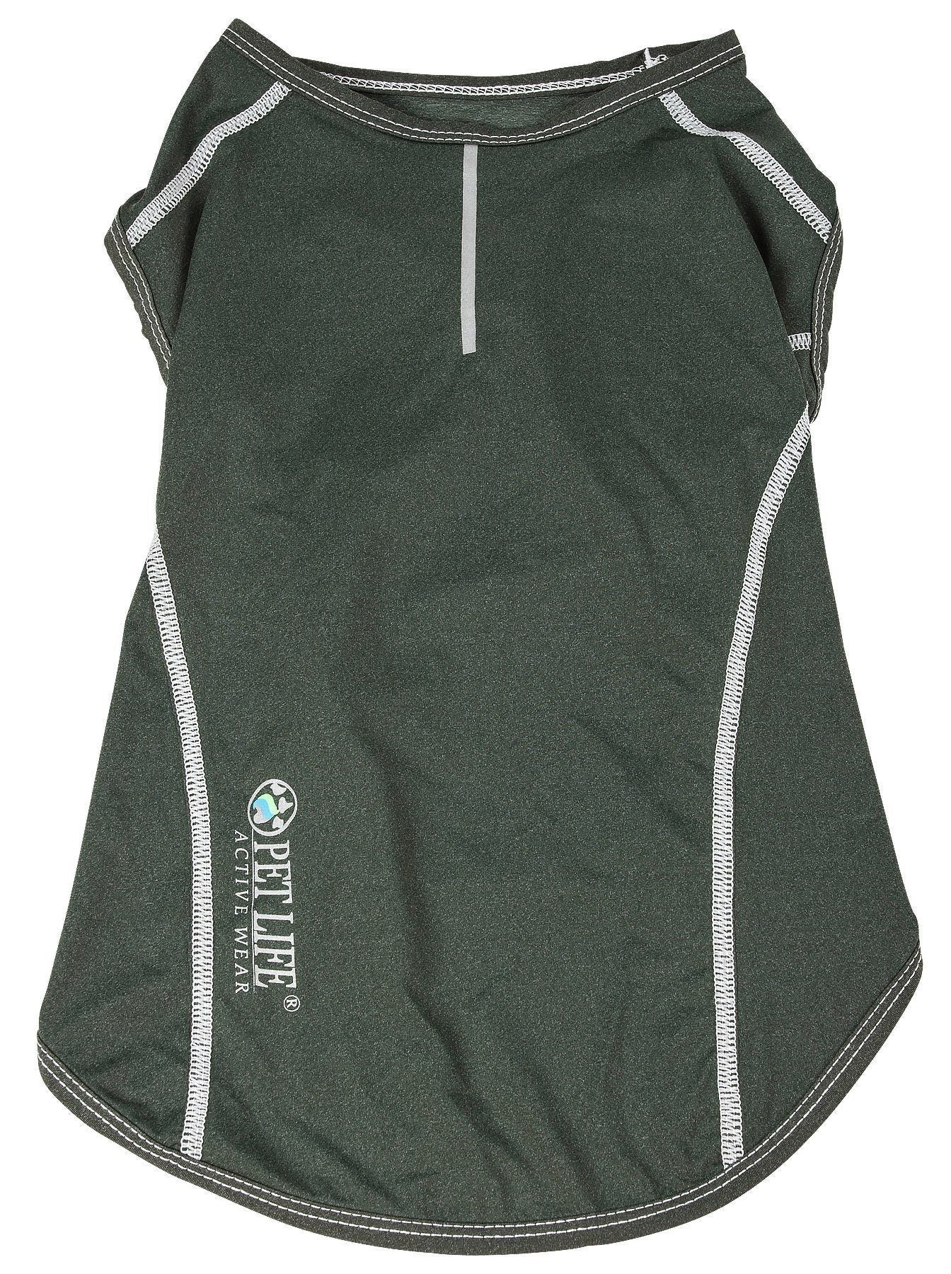 Pet Life ®  Active Racerbark 4-Way-Stretch Yoga Fitness Dog T-Shirt Tank Top