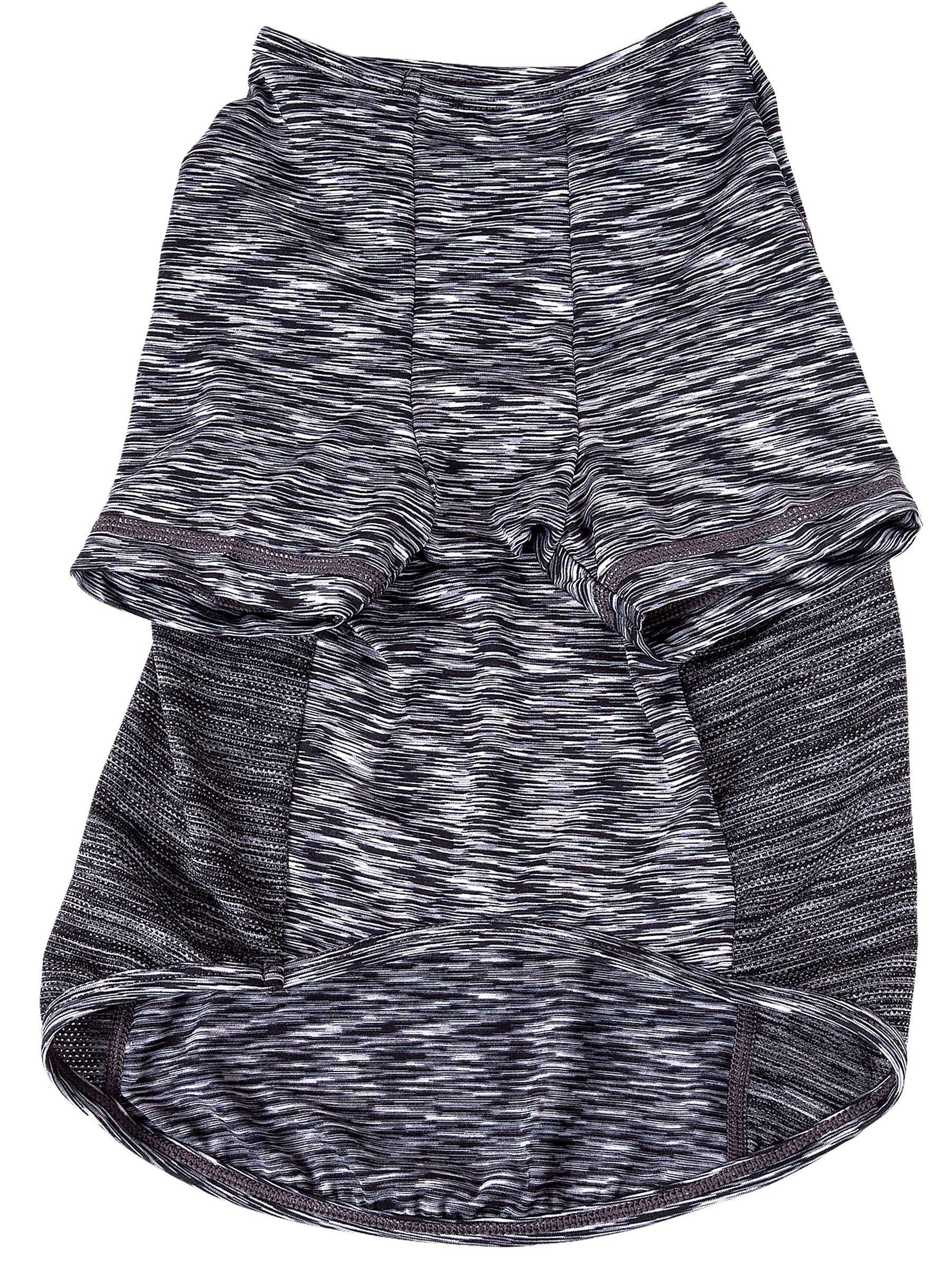 Pet Life ® Active Warf Speed Heathered Ultra-Stretch Yoga Fitness Dog T-Shirt