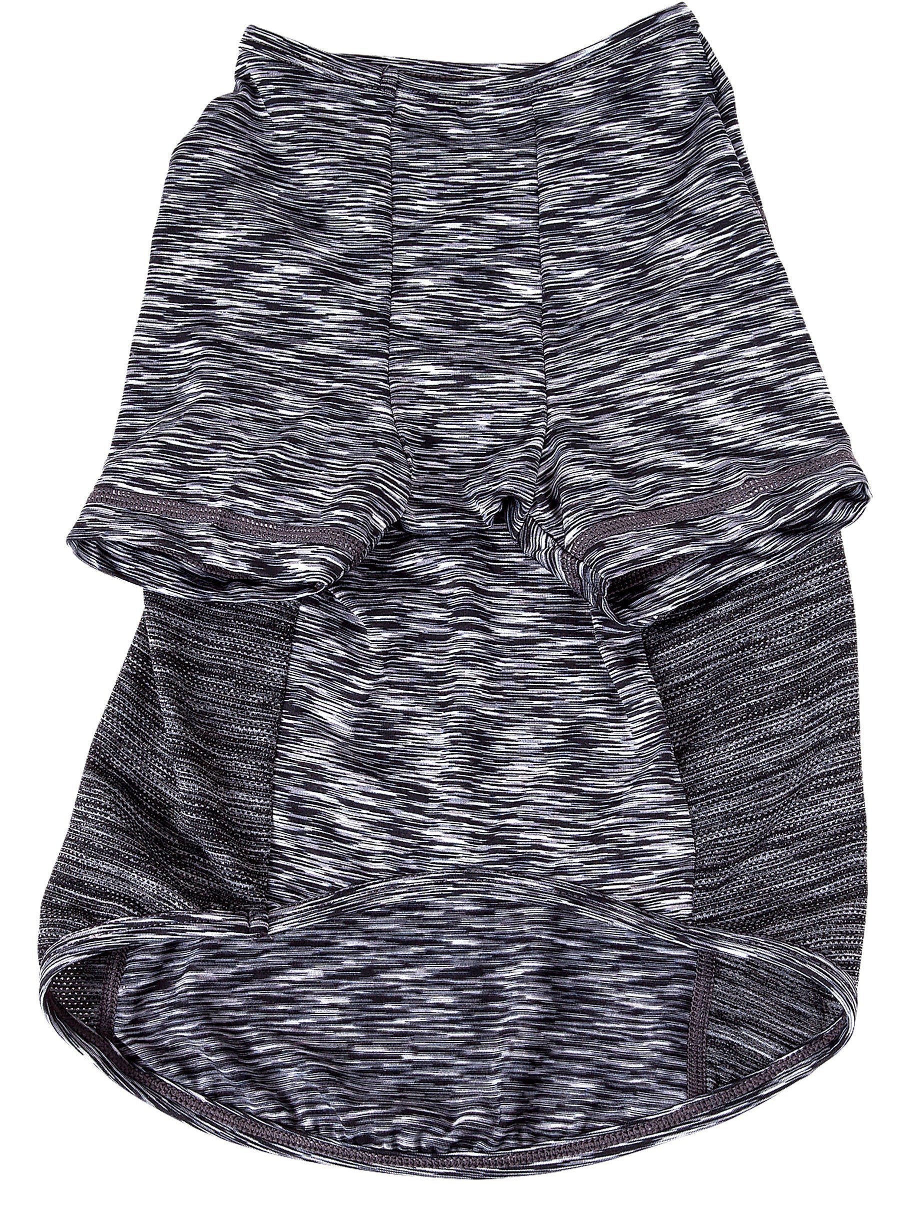 Pet Life Active Warf Speed Heathered Ultra-Stretch Yoga Fitness Dog T-Shirt