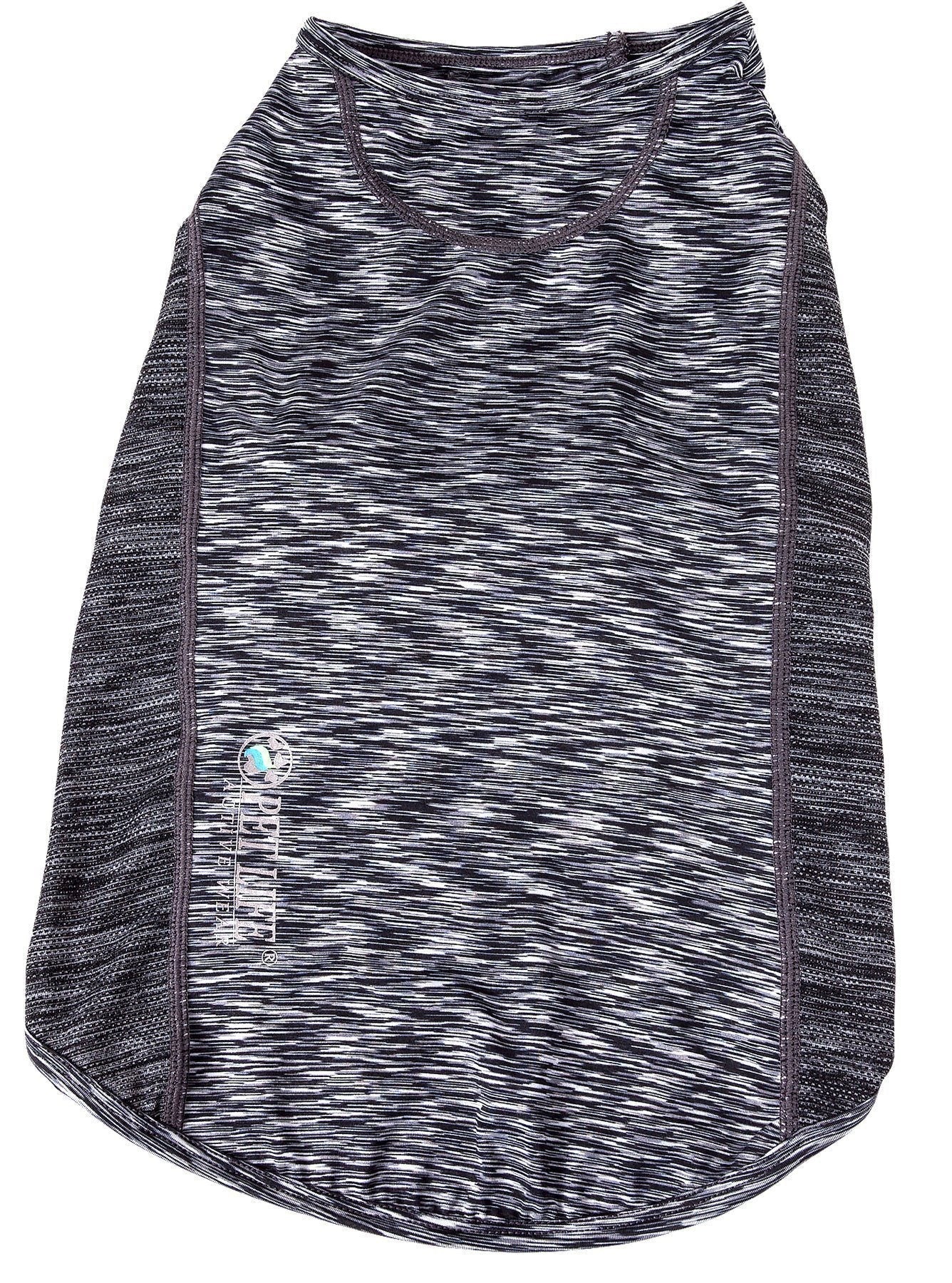 Pet Life ® Active Warf Speed Heathered Ultra-Stretch Yoga Fitness Dog T-Shirt