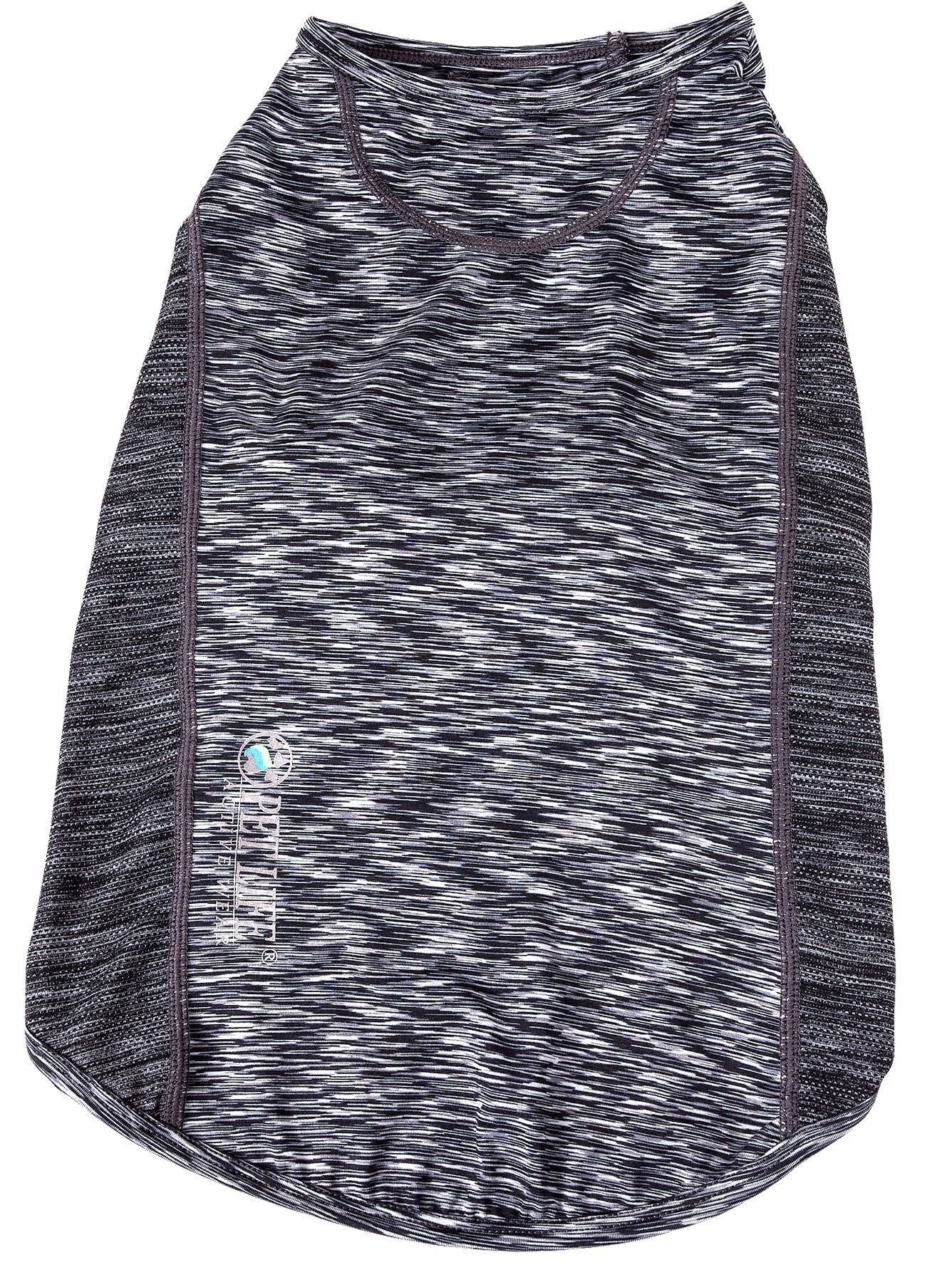 Pet Life Active Warf Speed Heathered Ultra-Stretch Yoga Fitness Dog T-Shirt