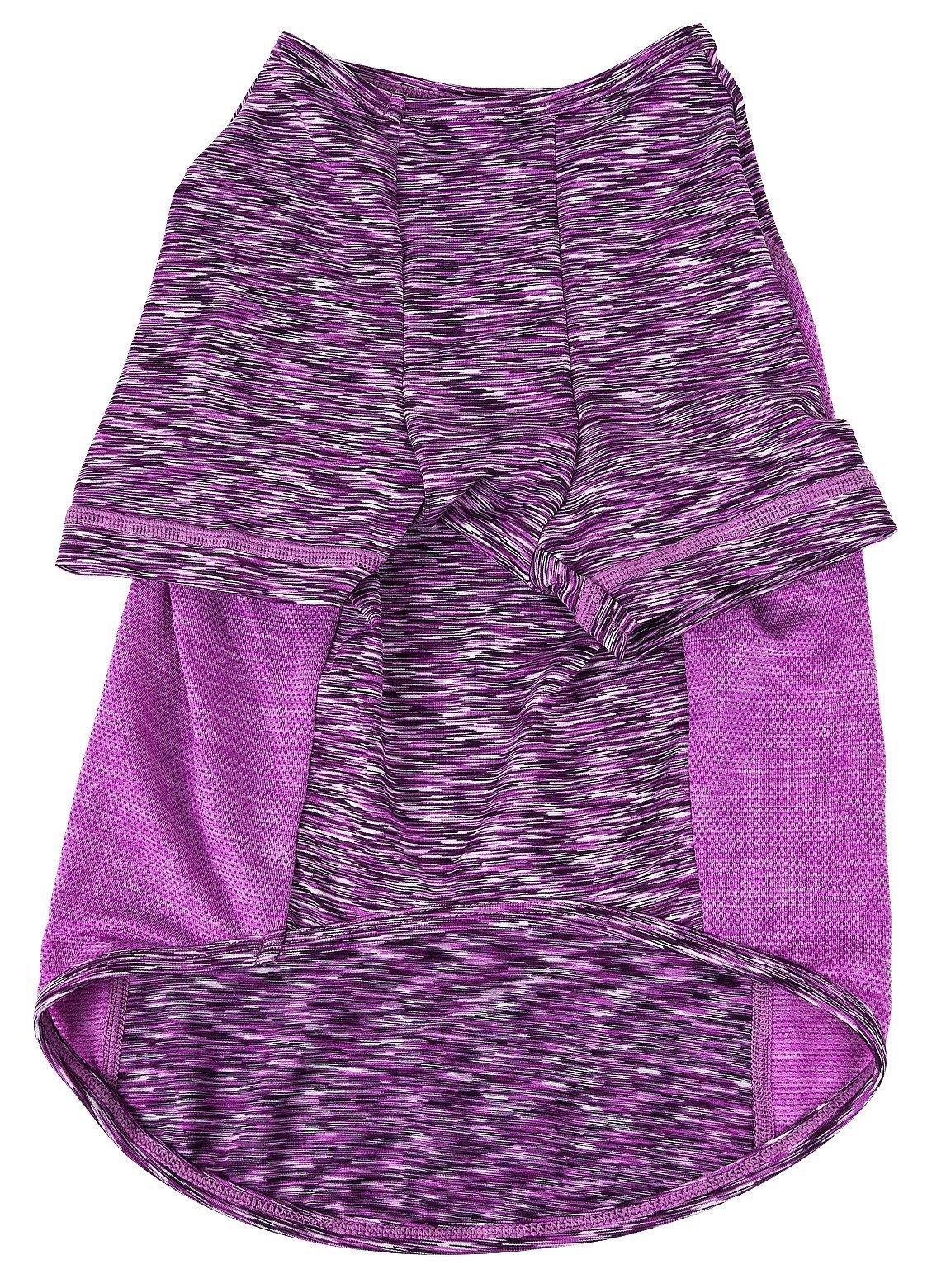 Pet Life Active Warf Speed Heathered Ultra-Stretch Yoga Fitness Dog T-Shirt