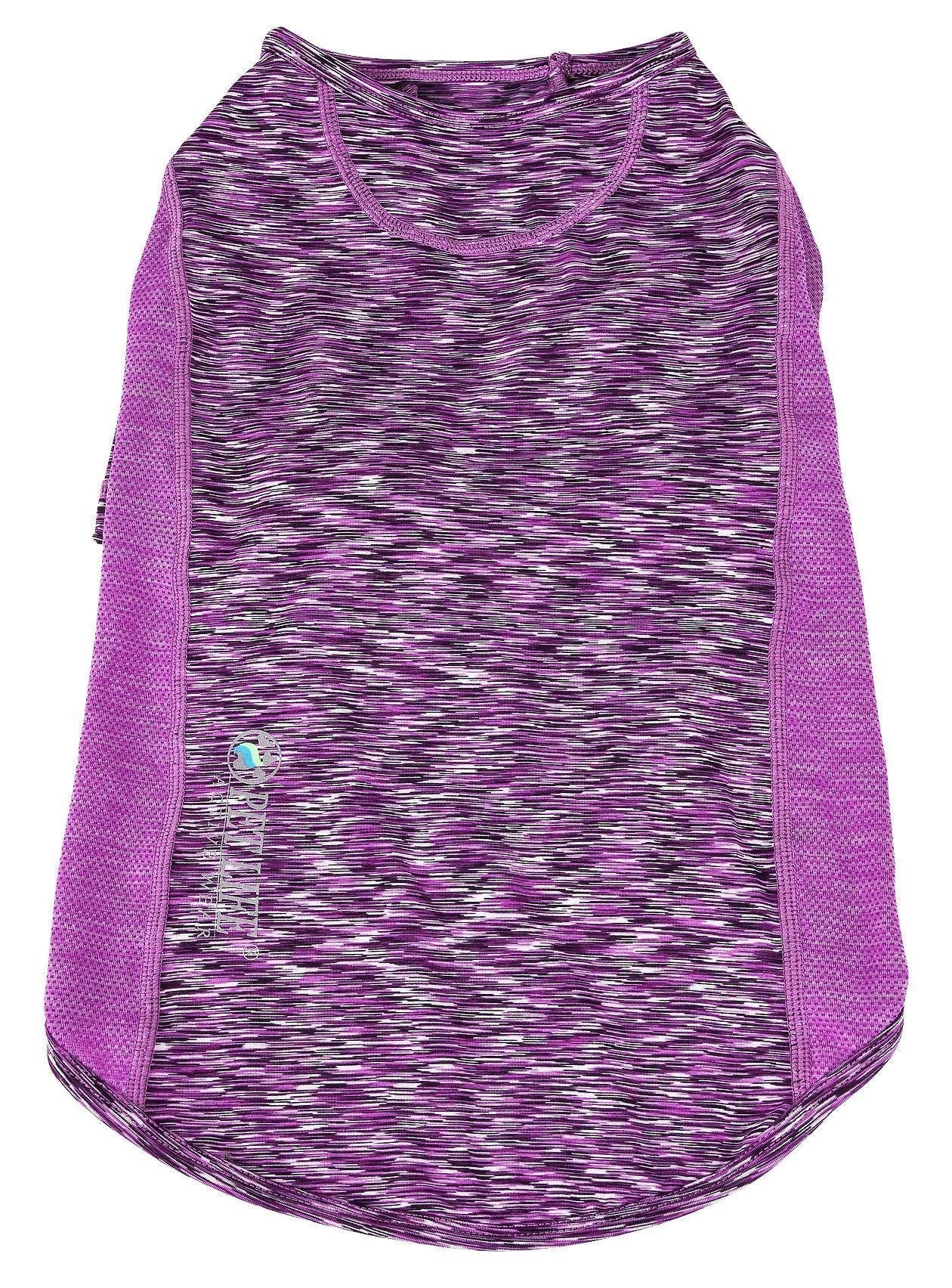 Pet Life Active Warf Speed Heathered Ultra-Stretch Yoga Fitness Dog T-Shirt
