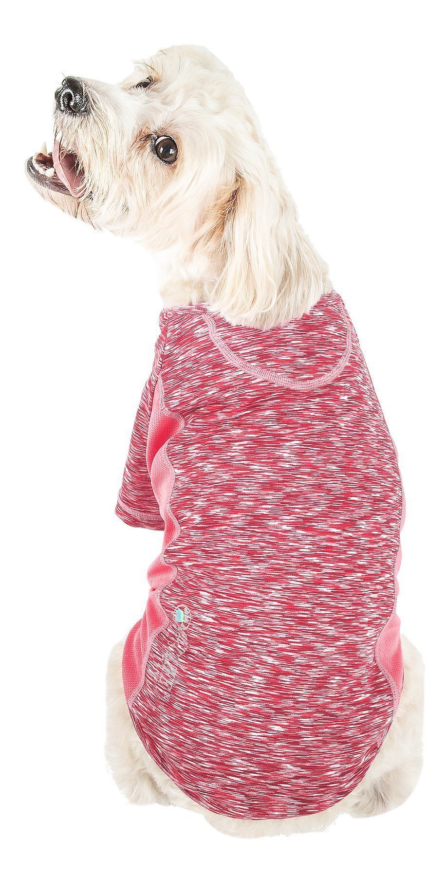 Pet Life Active Warf Speed Heathered Ultra-Stretch Yoga Fitness Dog T-Shirt