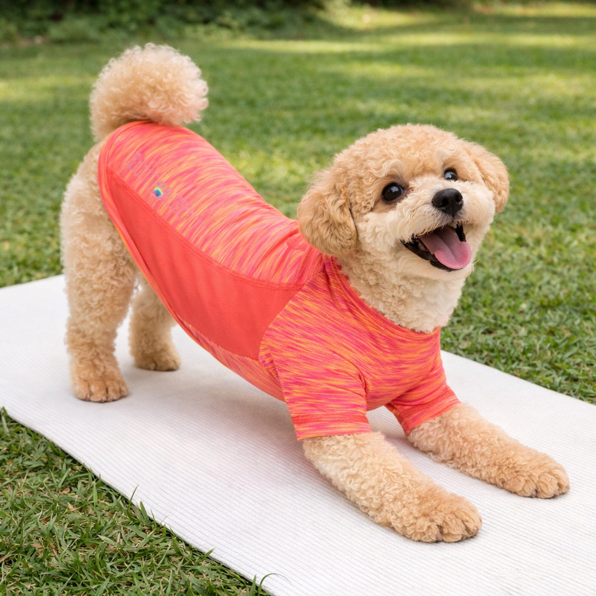 Pet Life Active Warf Speed Heathered Ultra-Stretch Yoga Fitness Dog T-Shirt | HT Animal Supply