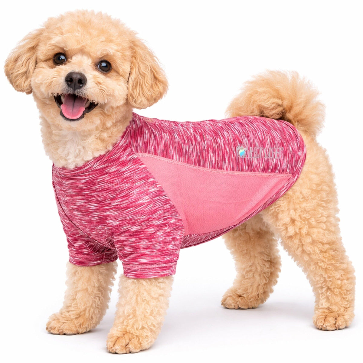Pet Life Active Warf Speed Heathered Ultra-Stretch Yoga Fitness Dog T-Shirt | HT Animal Supply