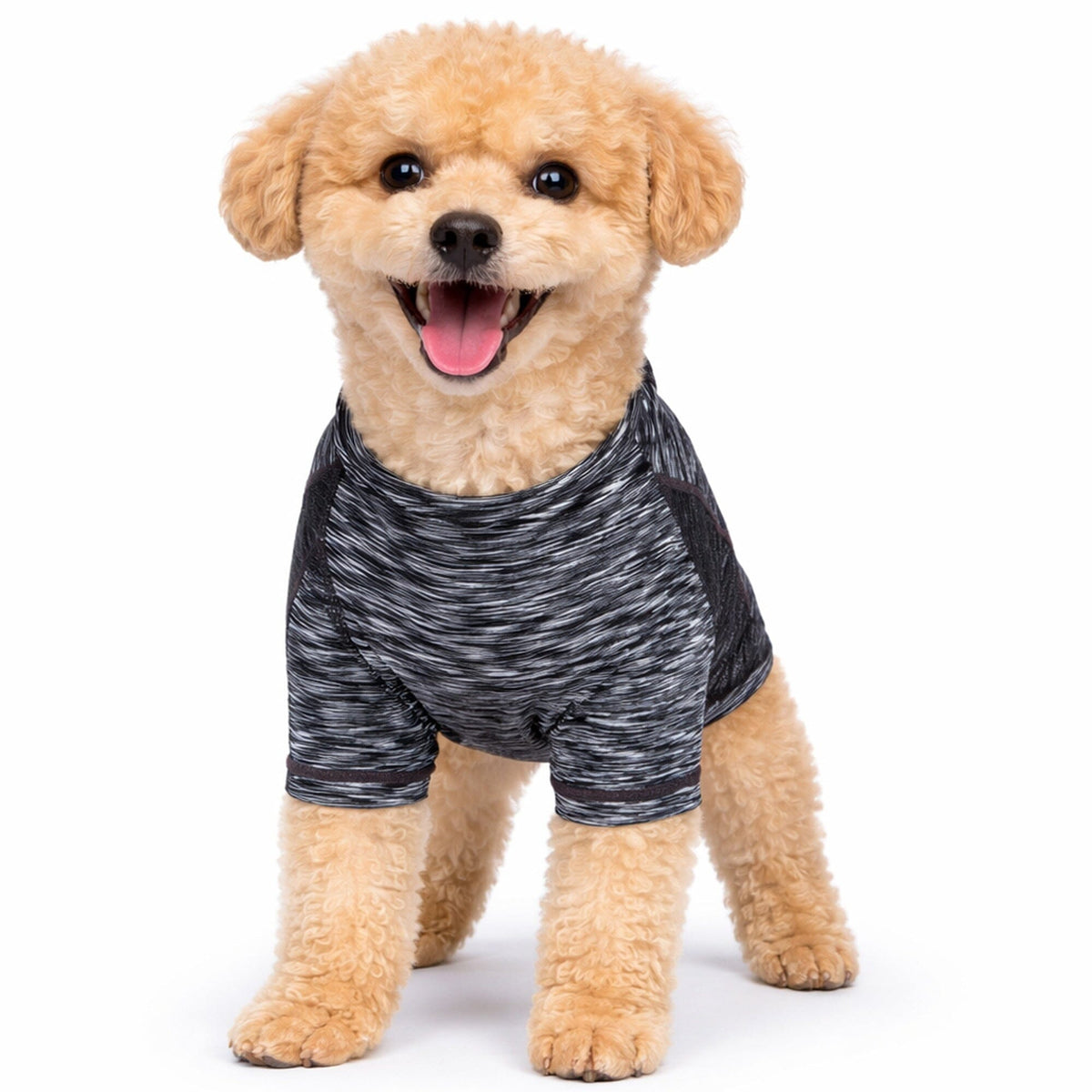 Pet Life Active Warf Speed Heathered Ultra-Stretch Yoga Fitness Dog T-Shirt | HT Animal Supply