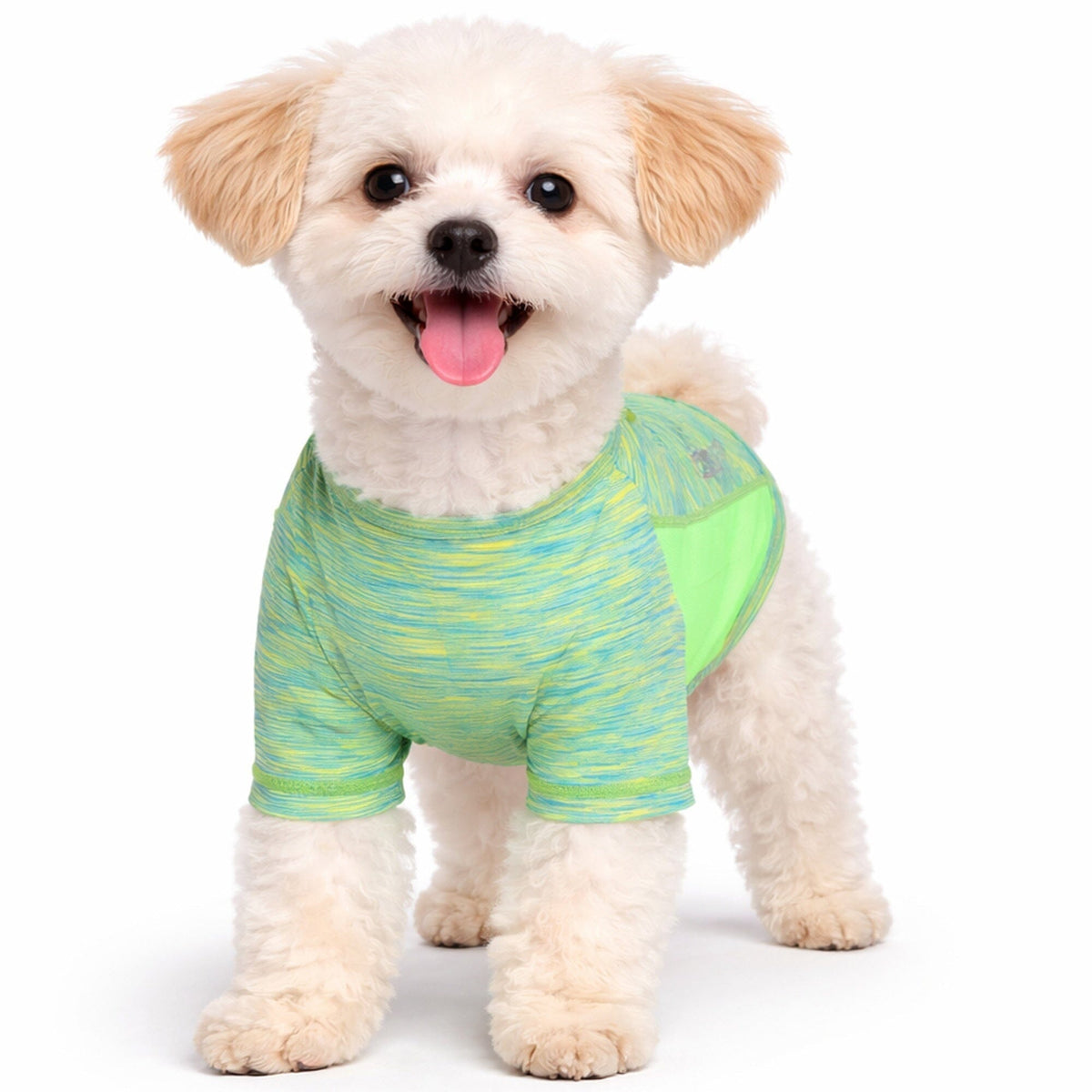 Pet Life Active Warf Speed Heathered Ultra-Stretch Yoga Fitness Dog T-Shirt | HT Animal Supply