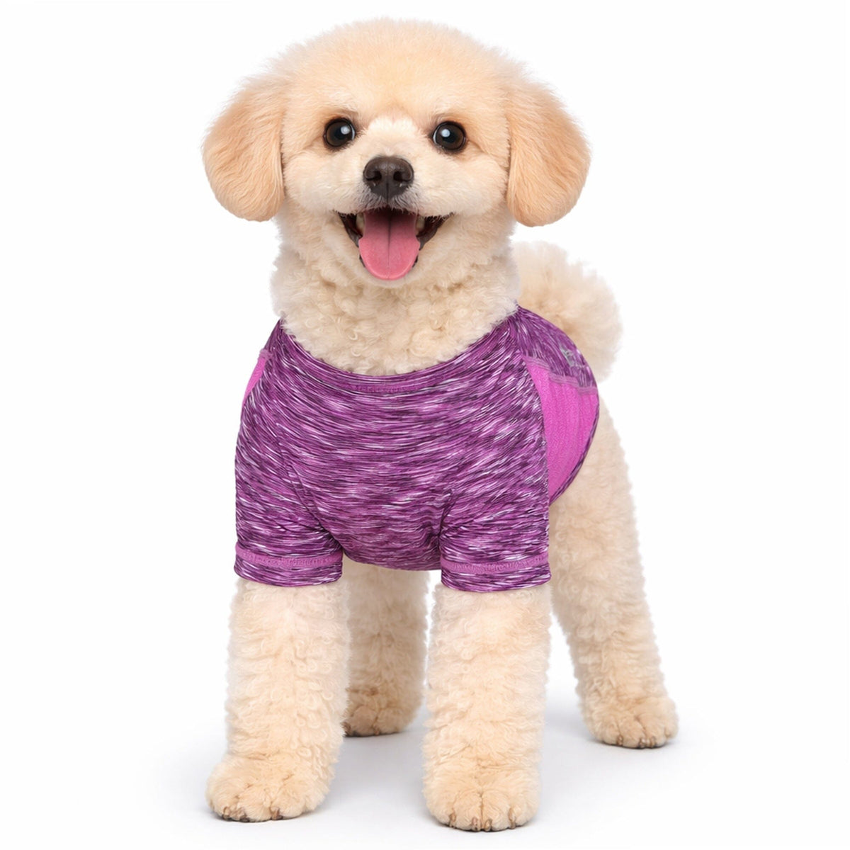 Pet Life Active Warf Speed Heathered Ultra-Stretch Yoga Fitness Dog T-Shirt | HT Animal Supply