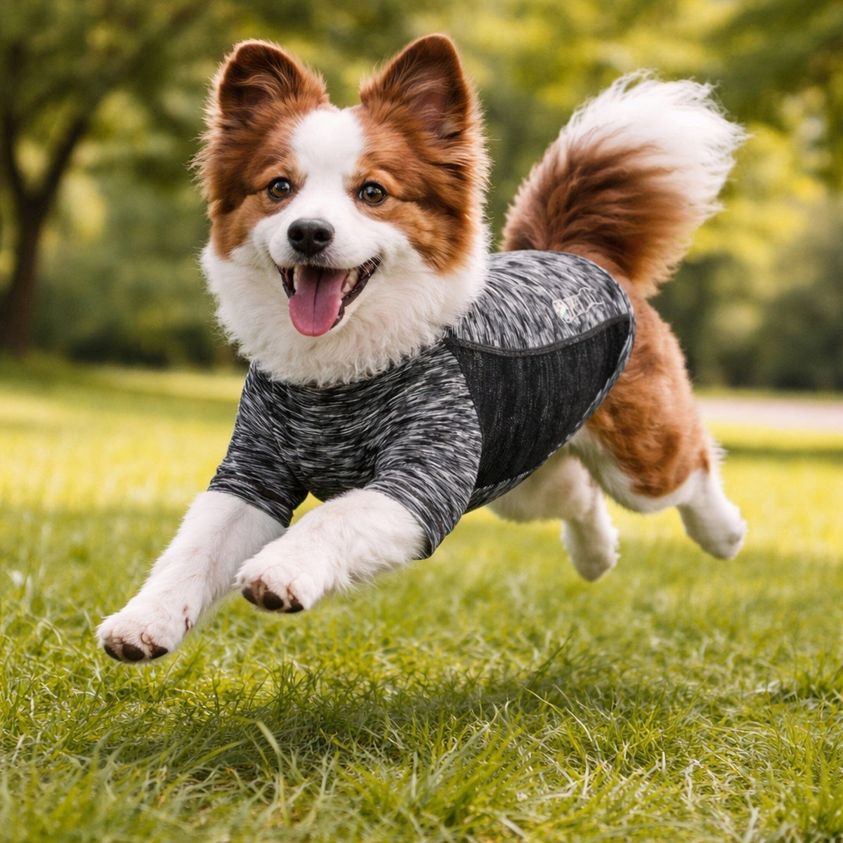 Pet Life Active Warf Speed Heathered Ultra-Stretch Yoga Fitness Dog T-Shirt | HT Animal Supply