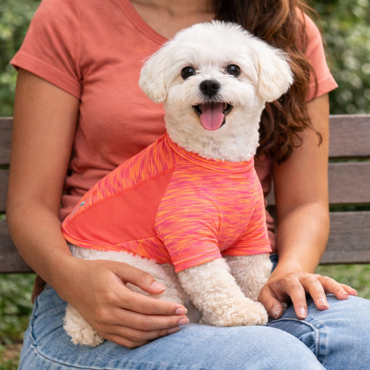 Pet Life Active Warf Speed Heathered Ultra-Stretch Yoga Fitness Dog T-Shirt | HT Animal Supply