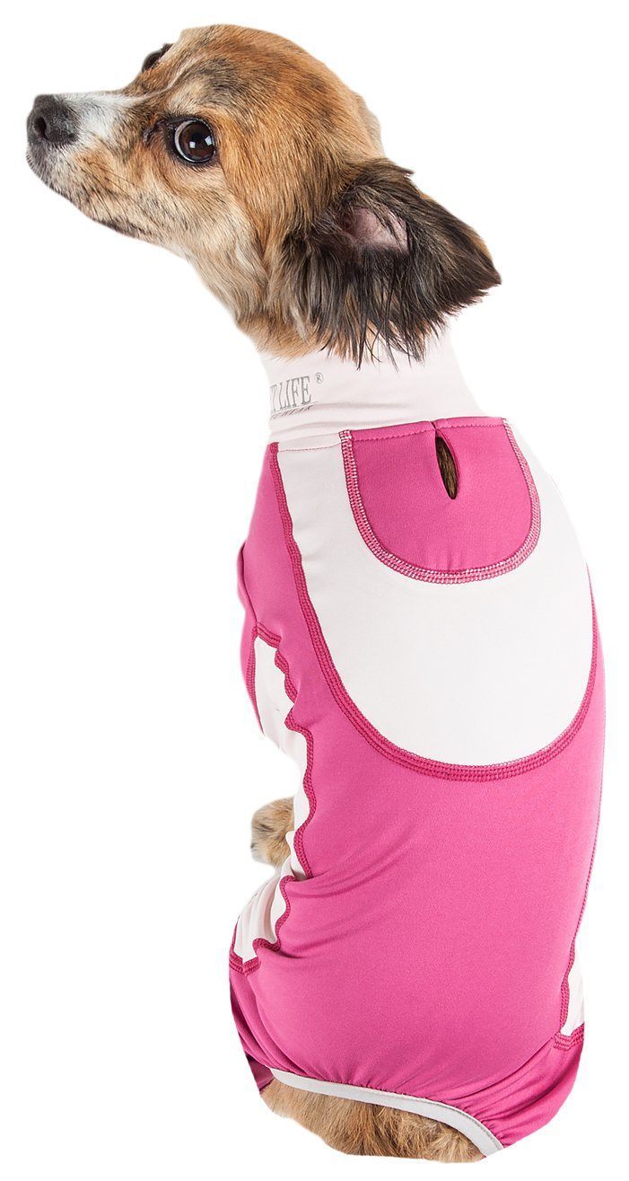 Pet Life ® Active Warm-Pup Stretchy and Quick-Drying Fitness Dog Yoga Warm-Up Tracksuit
