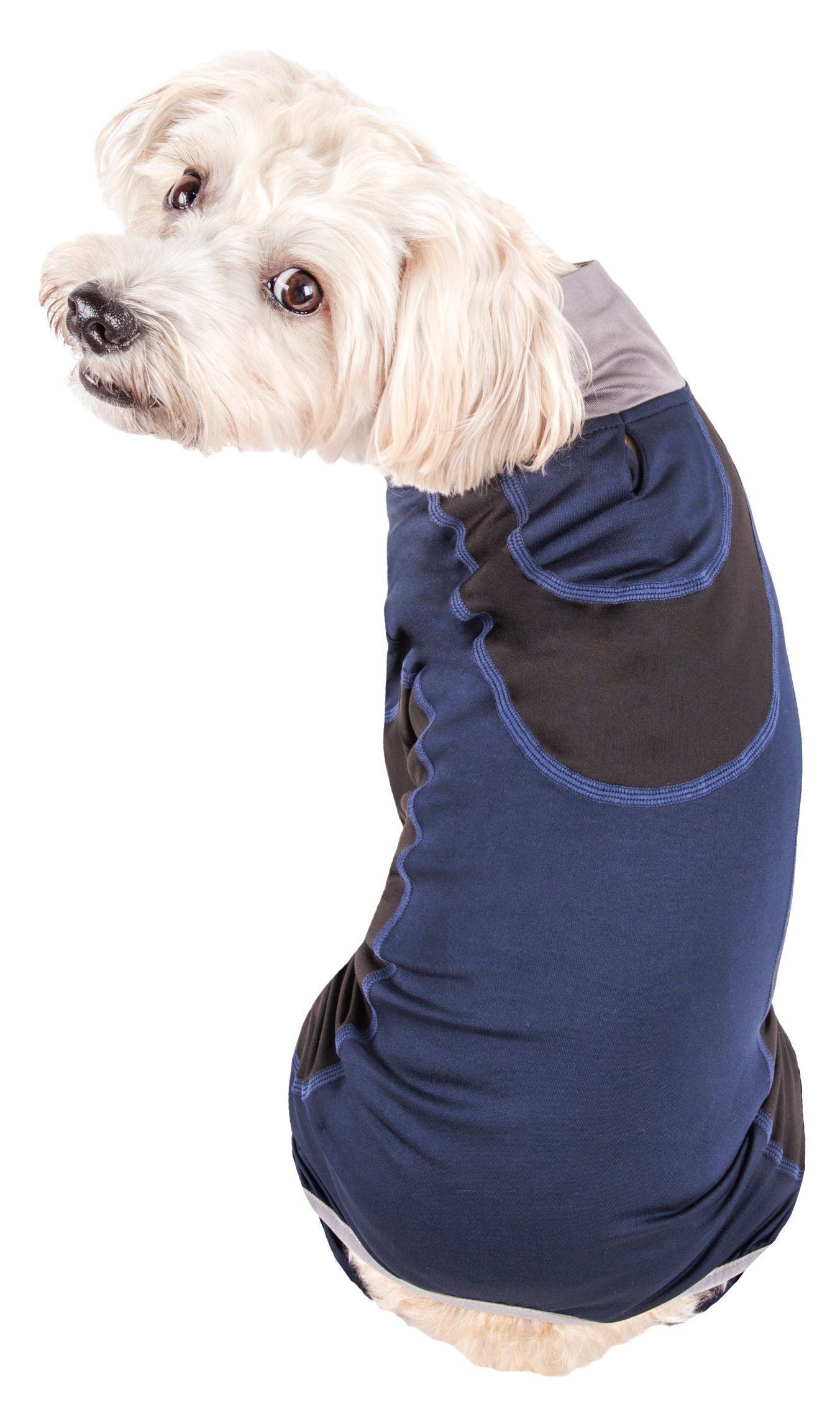 Pet Life Active Warm-Pup Stretchy and Quick-Drying Fitness Dog Yoga Warm-Up Tracksuit
