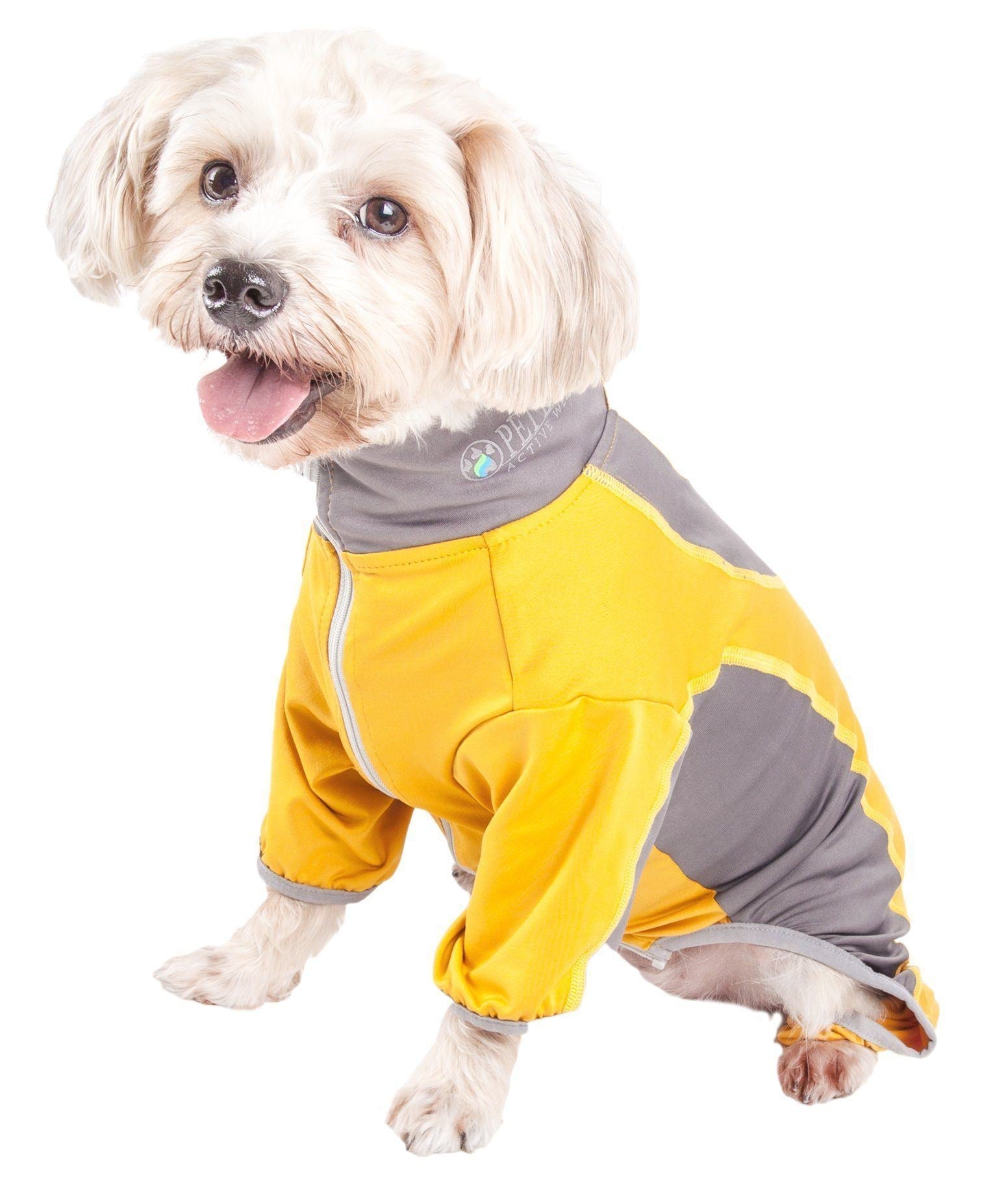 Pet Life ® Active Warm-Pup Stretchy and Quick-Drying Fitness Dog Yoga Warm-Up Tracksuit