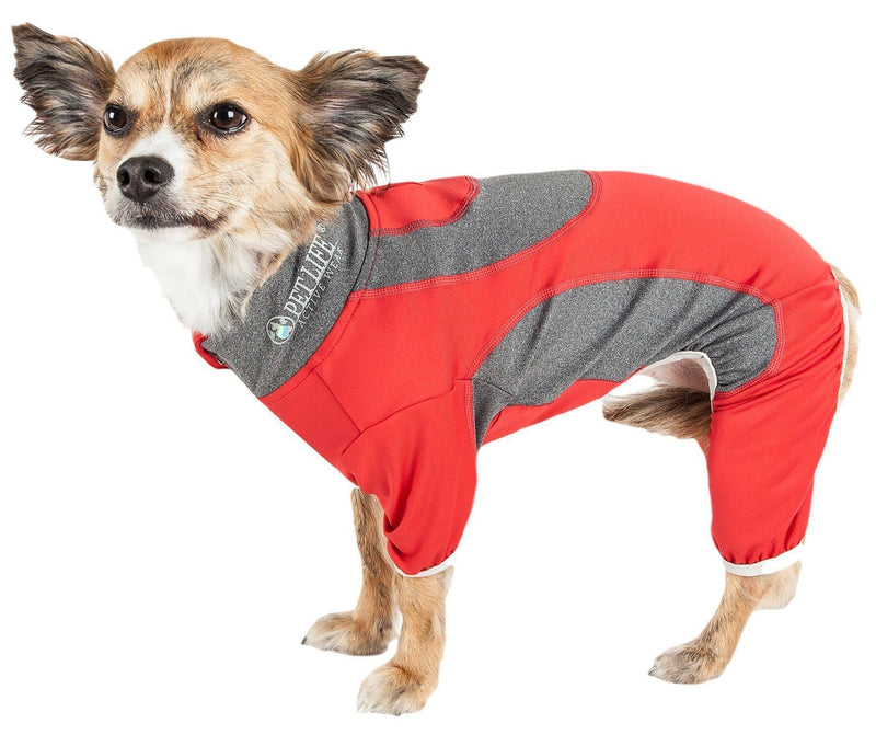 Pet Life Active Warm-Pup Stretchy and Quick-Drying Fitness Dog Yoga Warm-Up Tracksuit