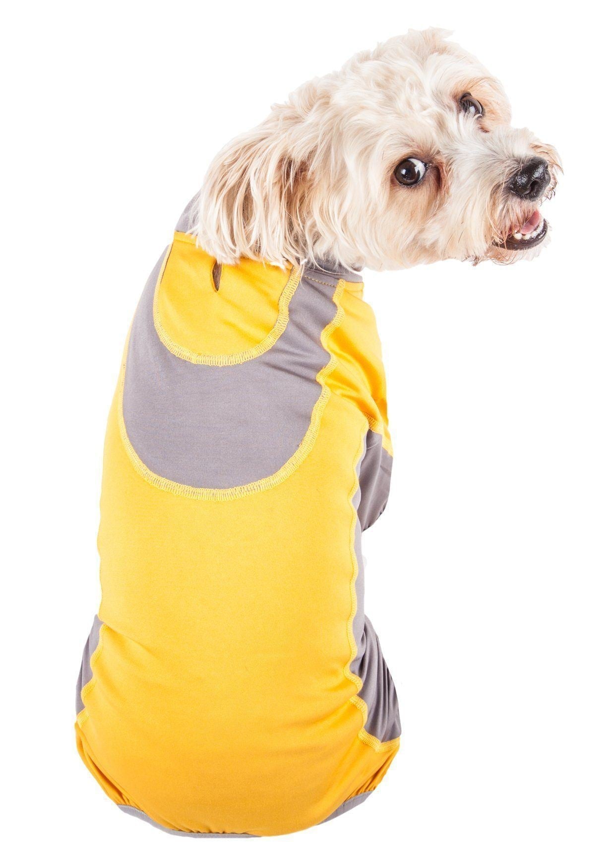 Pet Life Active Warm-Pup Stretchy and Quick-Drying Fitness Dog Yoga Warm-Up Tracksuit