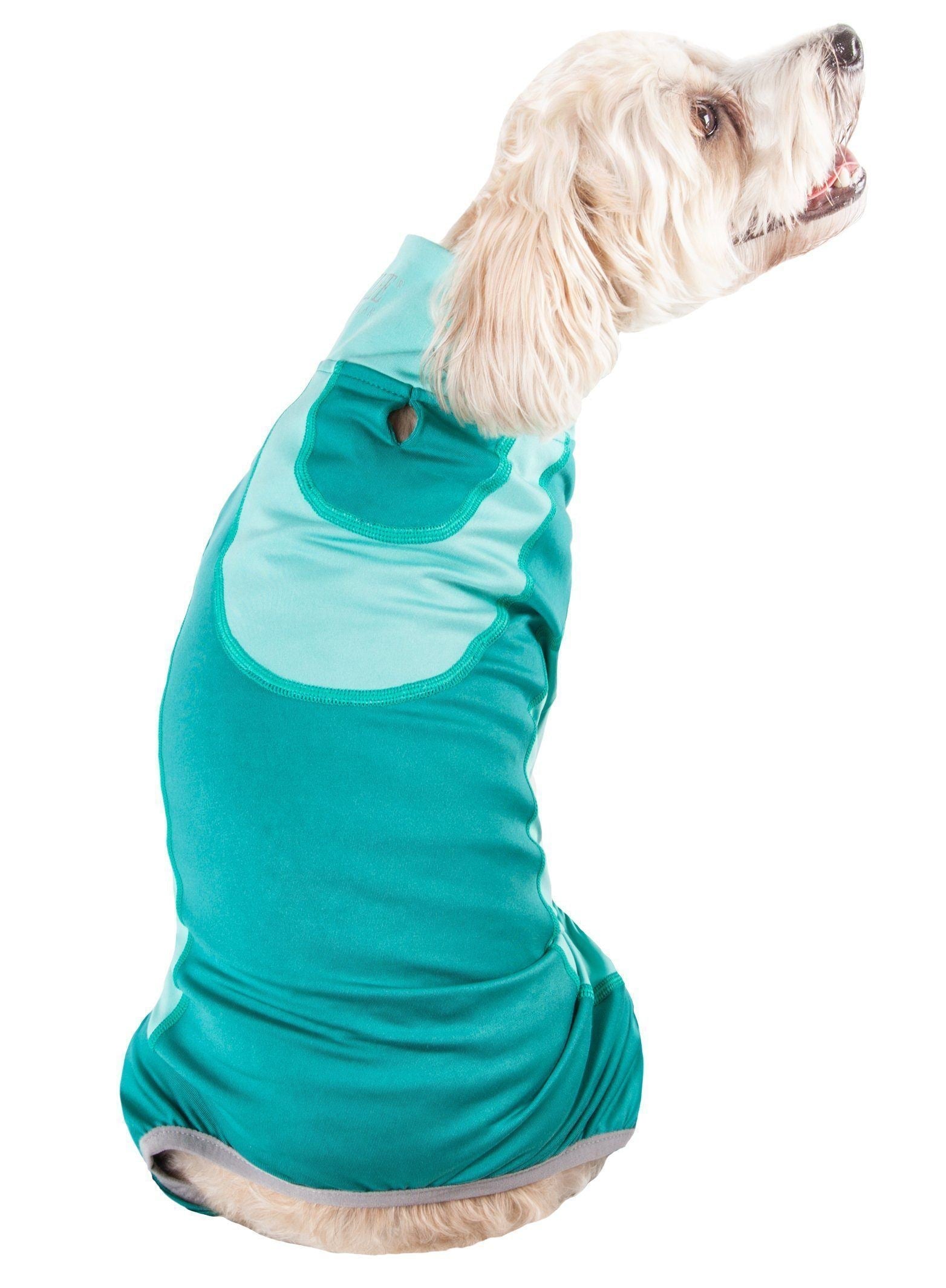 Pet Life ® Active Warm-Pup Stretchy and Quick-Drying Fitness Dog Yoga Warm-Up Tracksuit