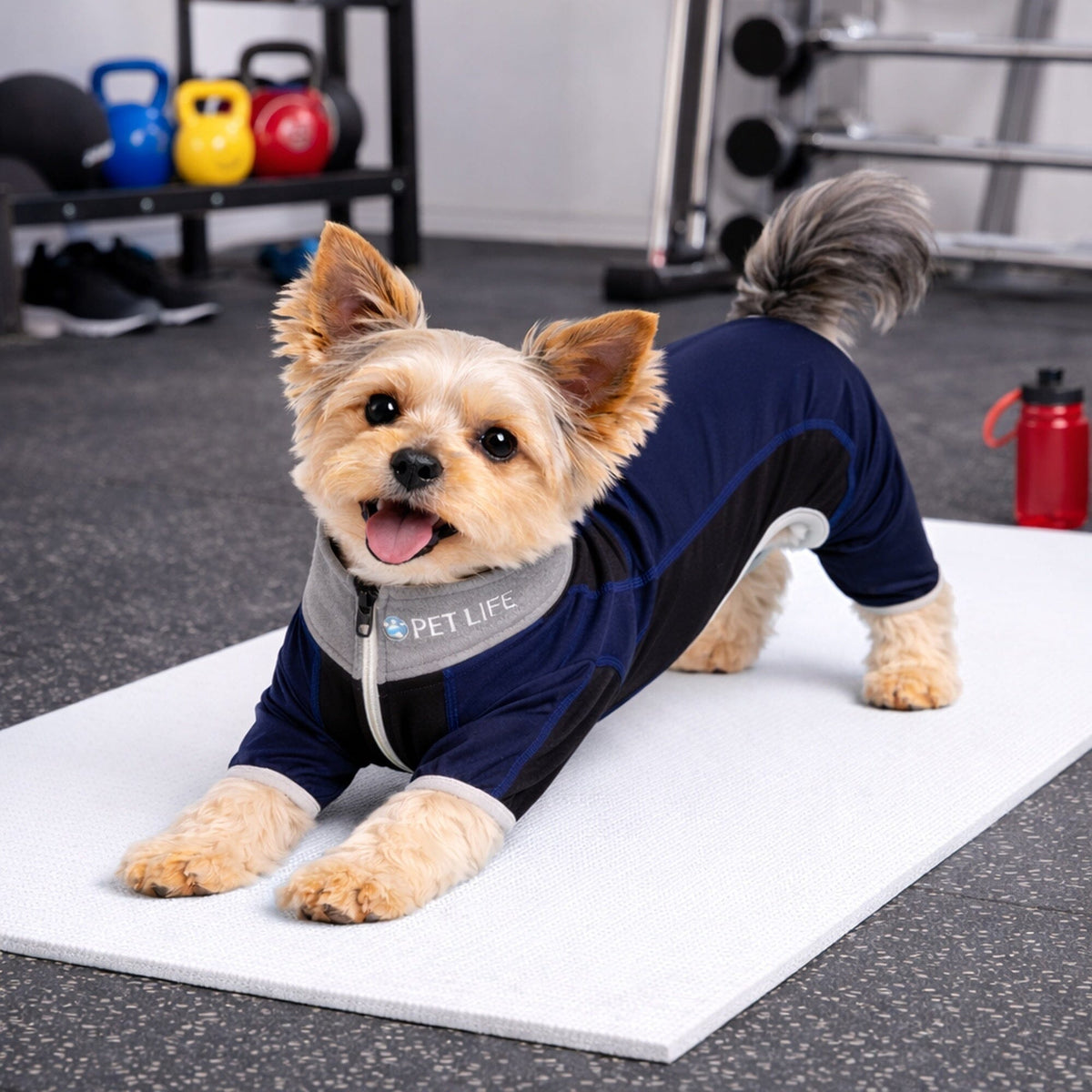 Pet Life Active Warm-Pup Stretchy and Quick-Drying Fitness Dog Yoga Warm-Up Tracksuit | HT Animal Supply